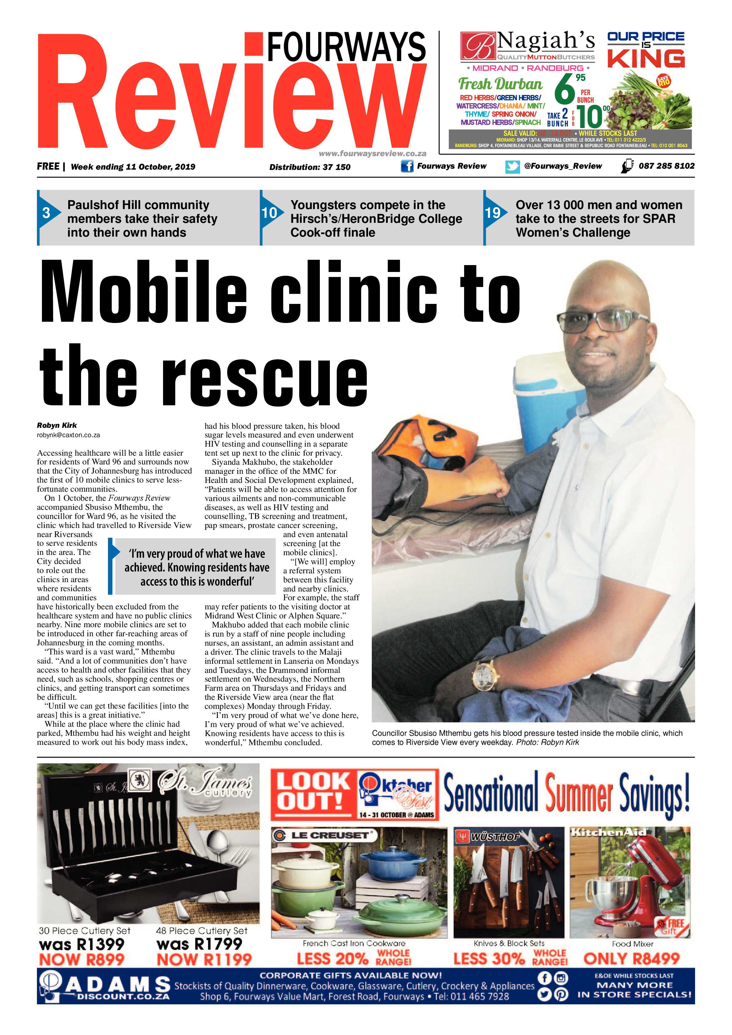 Fourways Review 11 October, 2019 page 1