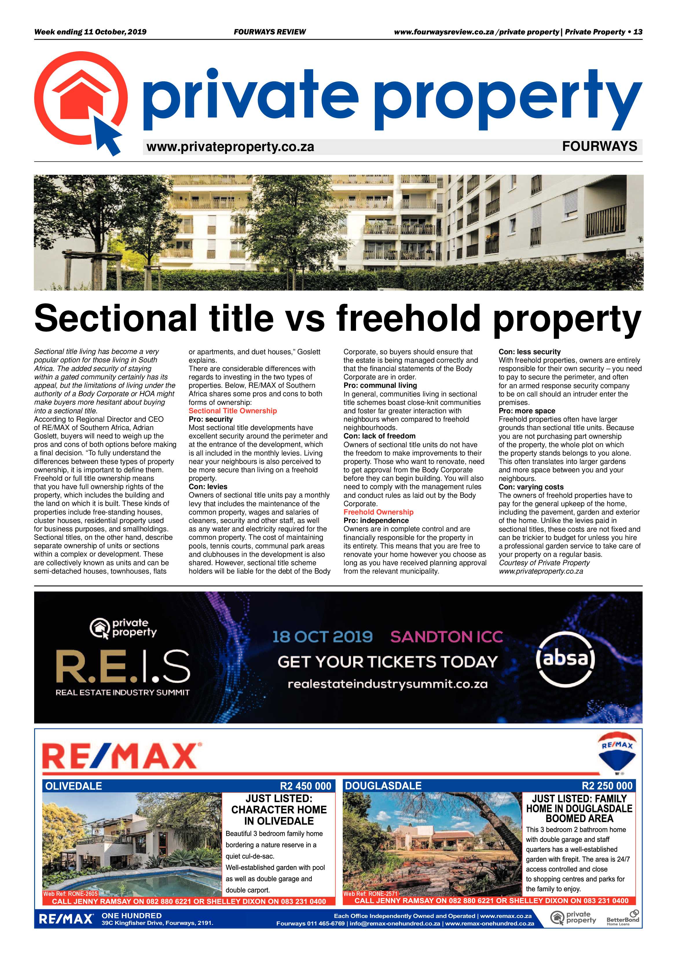 Fourways Review 11 October, 2019 page 13