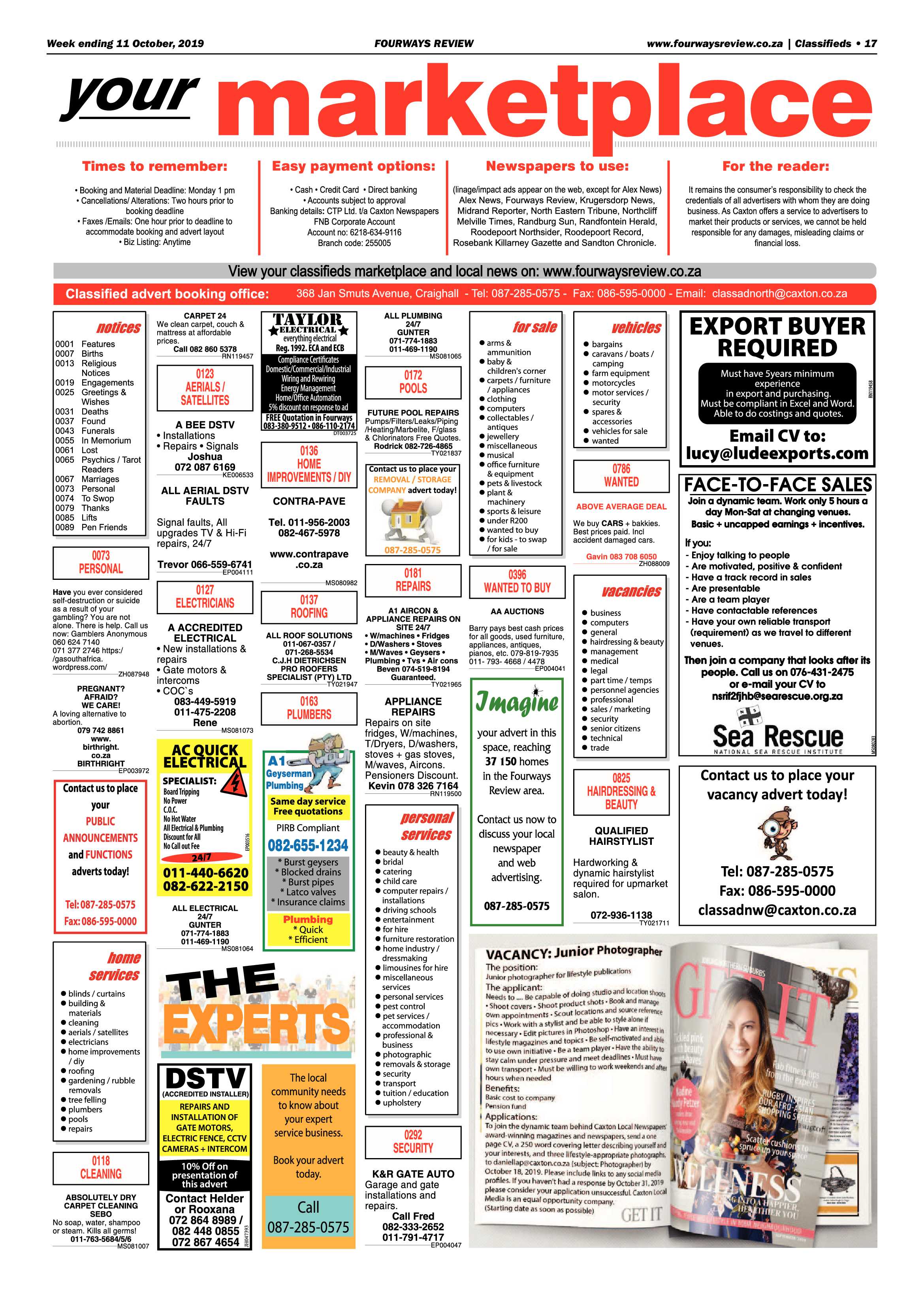 Fourways Review 11 October, 2019 page 17