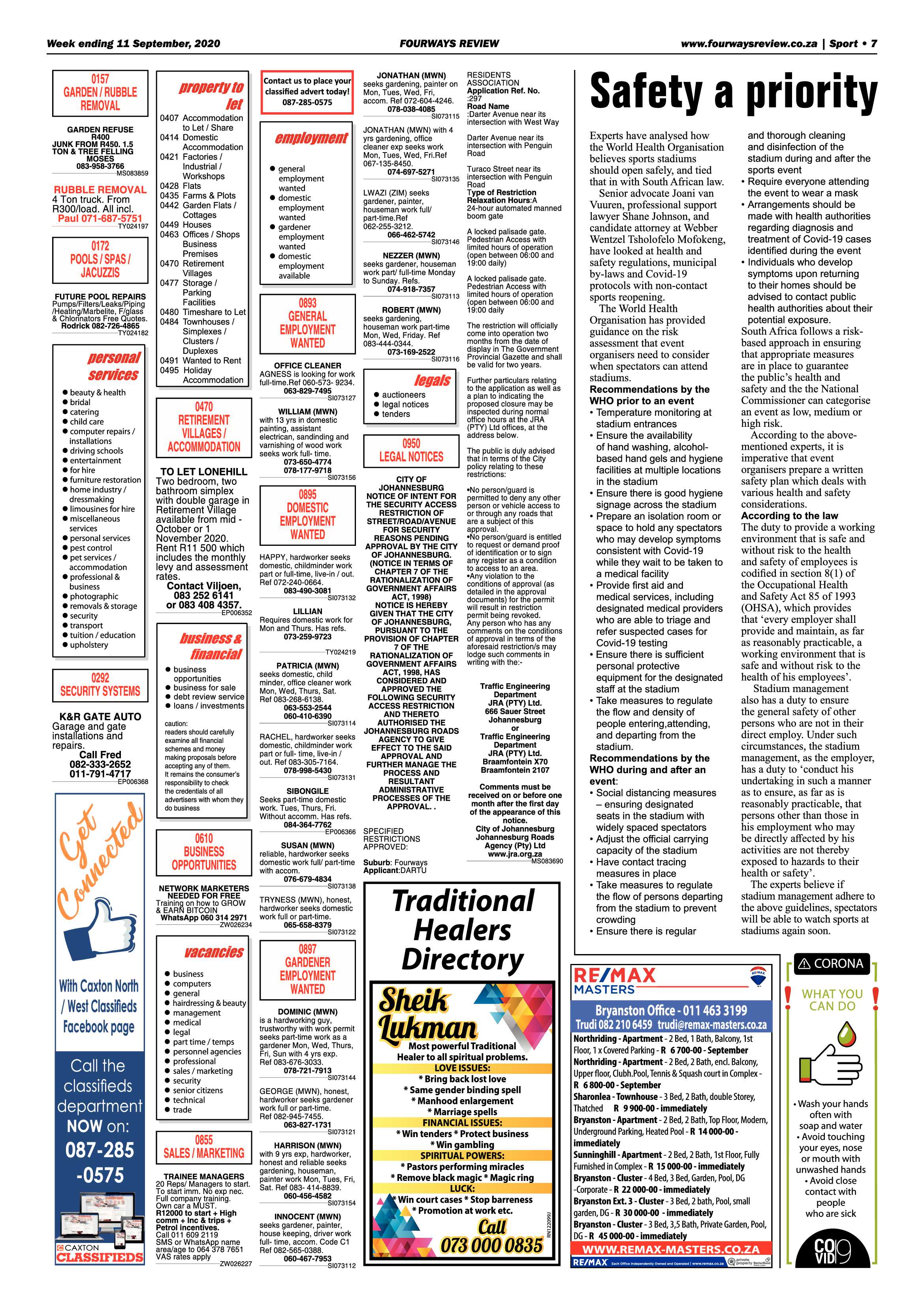 Fourways Review 11 September 2020 page 7