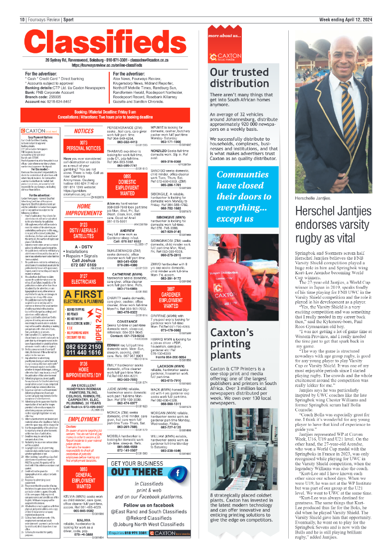 Fourways Review 12 April 2024 page 10