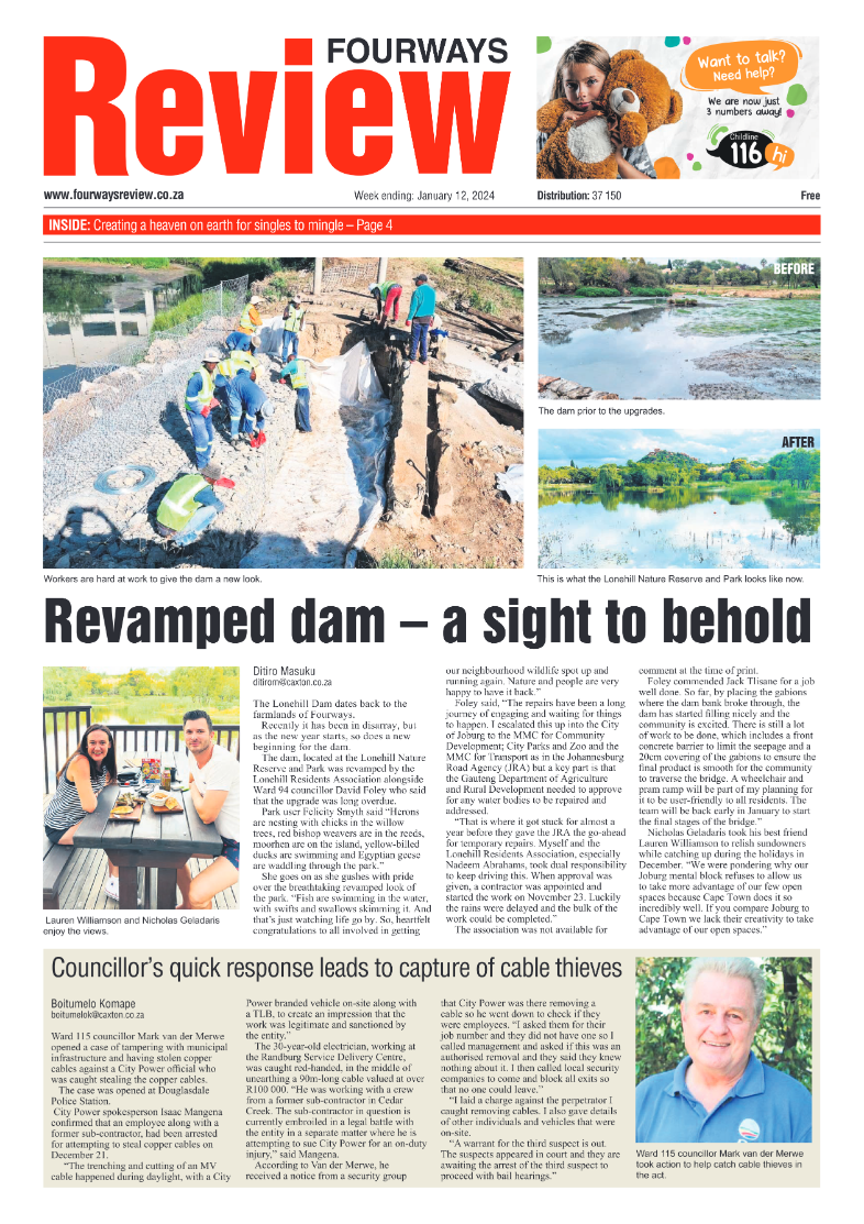 Fourways Review 12 January 2024 page 1