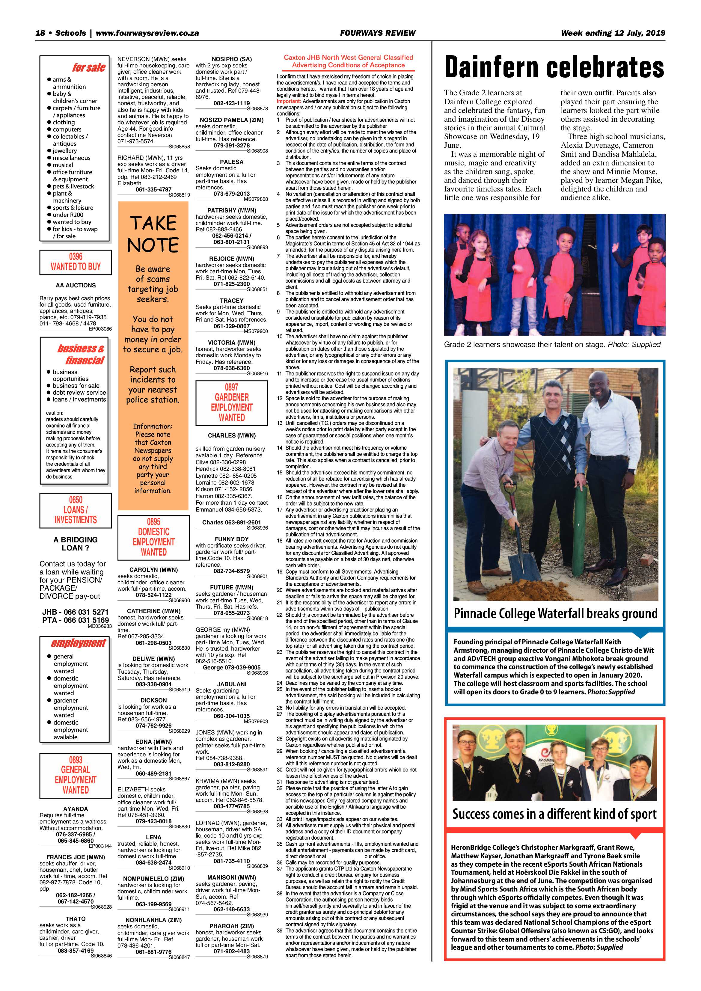 Fourways Review 12 July, 2019 page 18