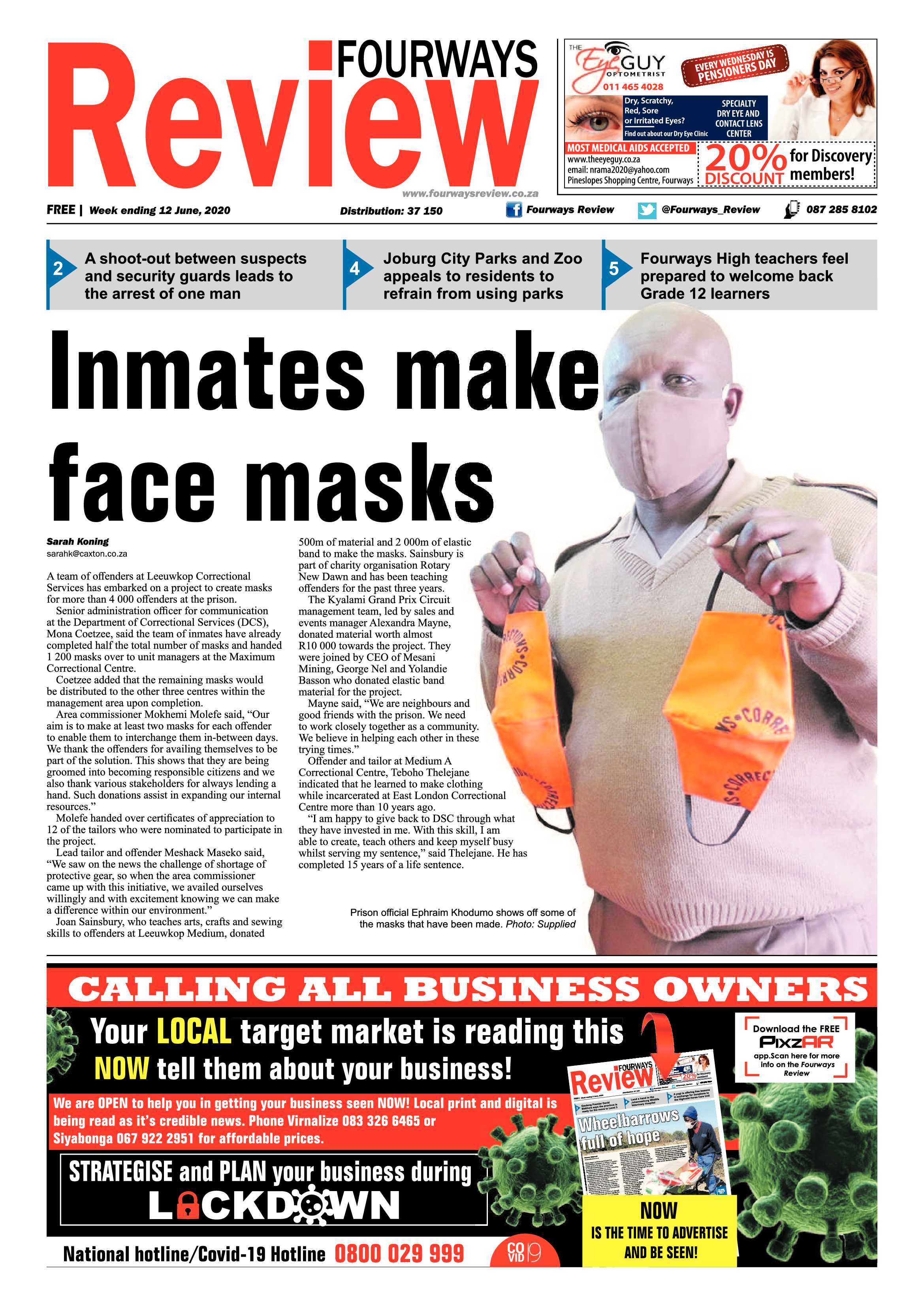 Fourways Review 12 June 2020 page 1