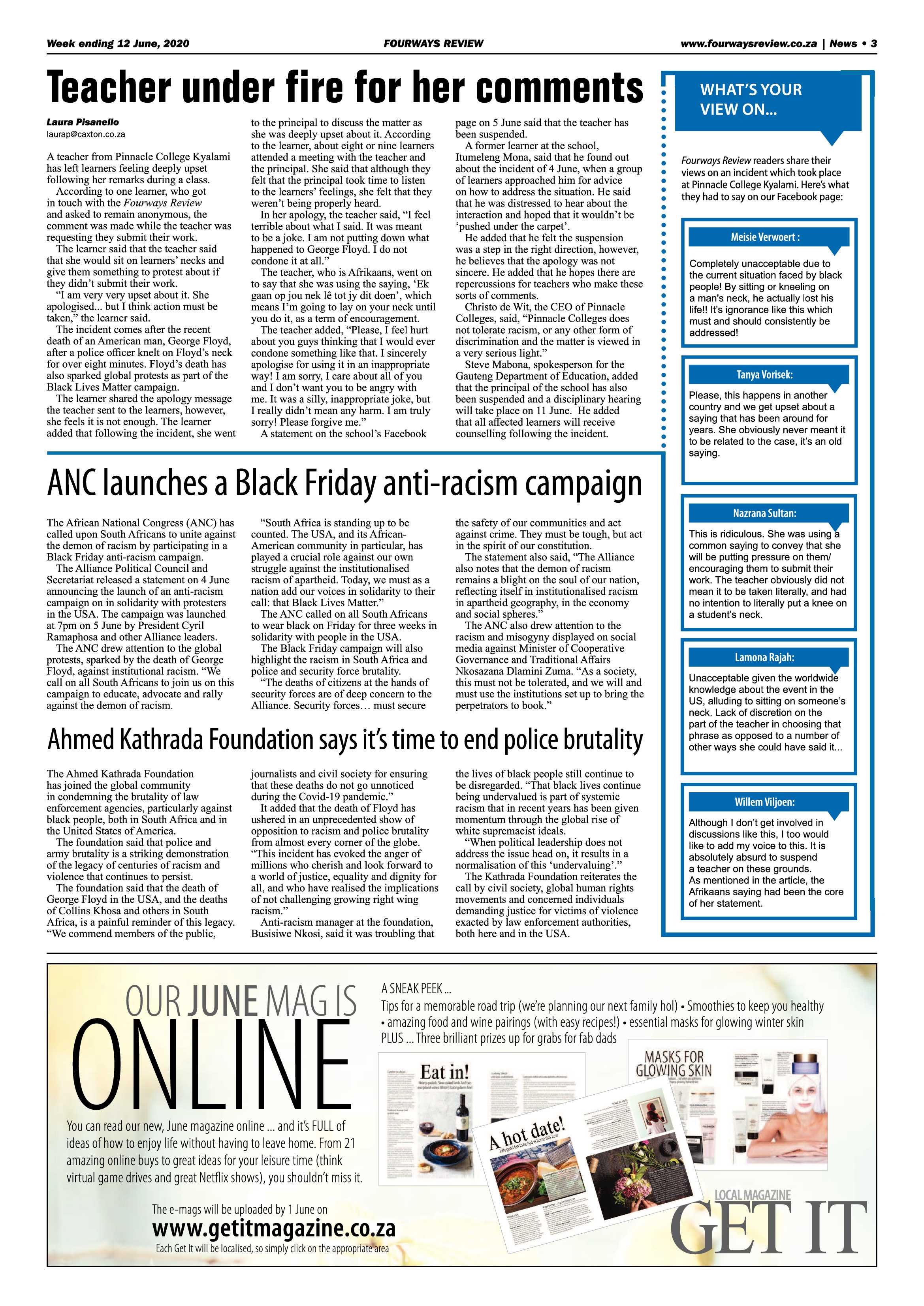 Fourways Review 12 June 2020 page 3