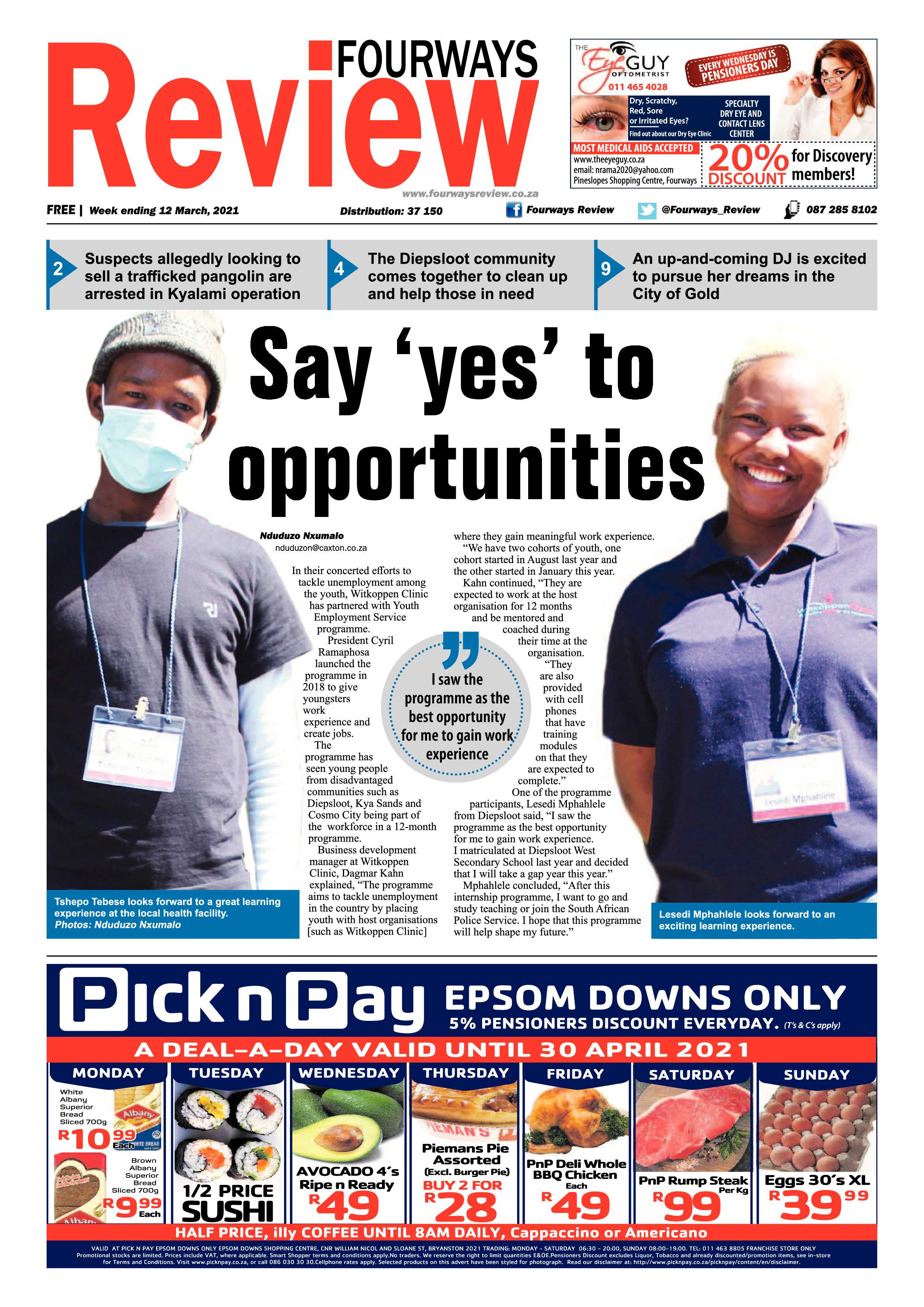 Fourways Review 12 March 2021 page 1