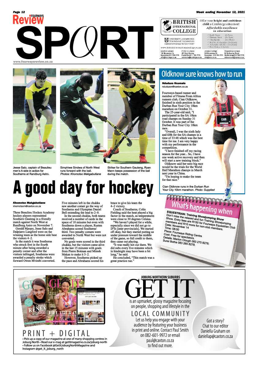 Fourways Review 12 November 2021 page 14