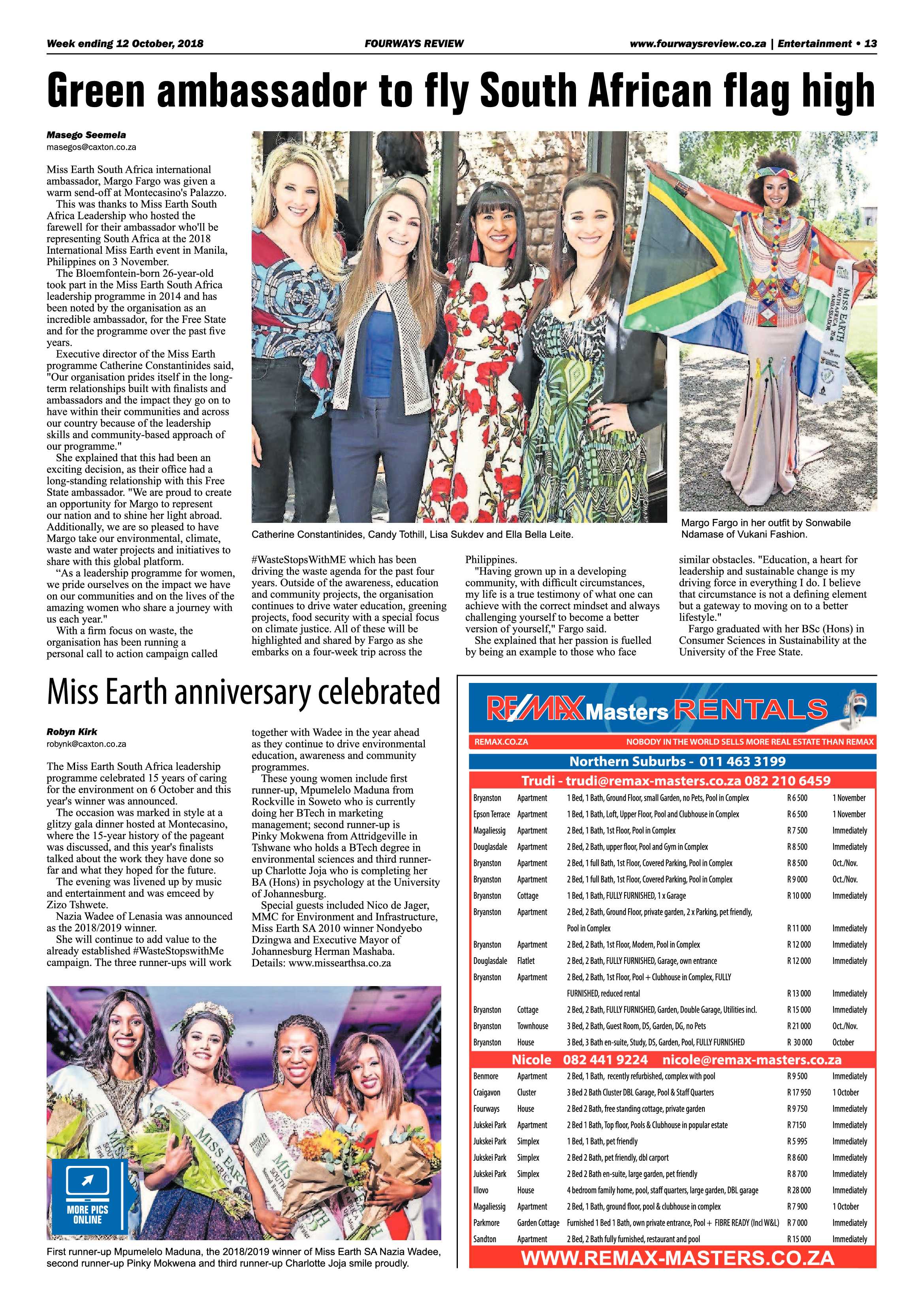 Fourways Review 12 October, 2018 page 13