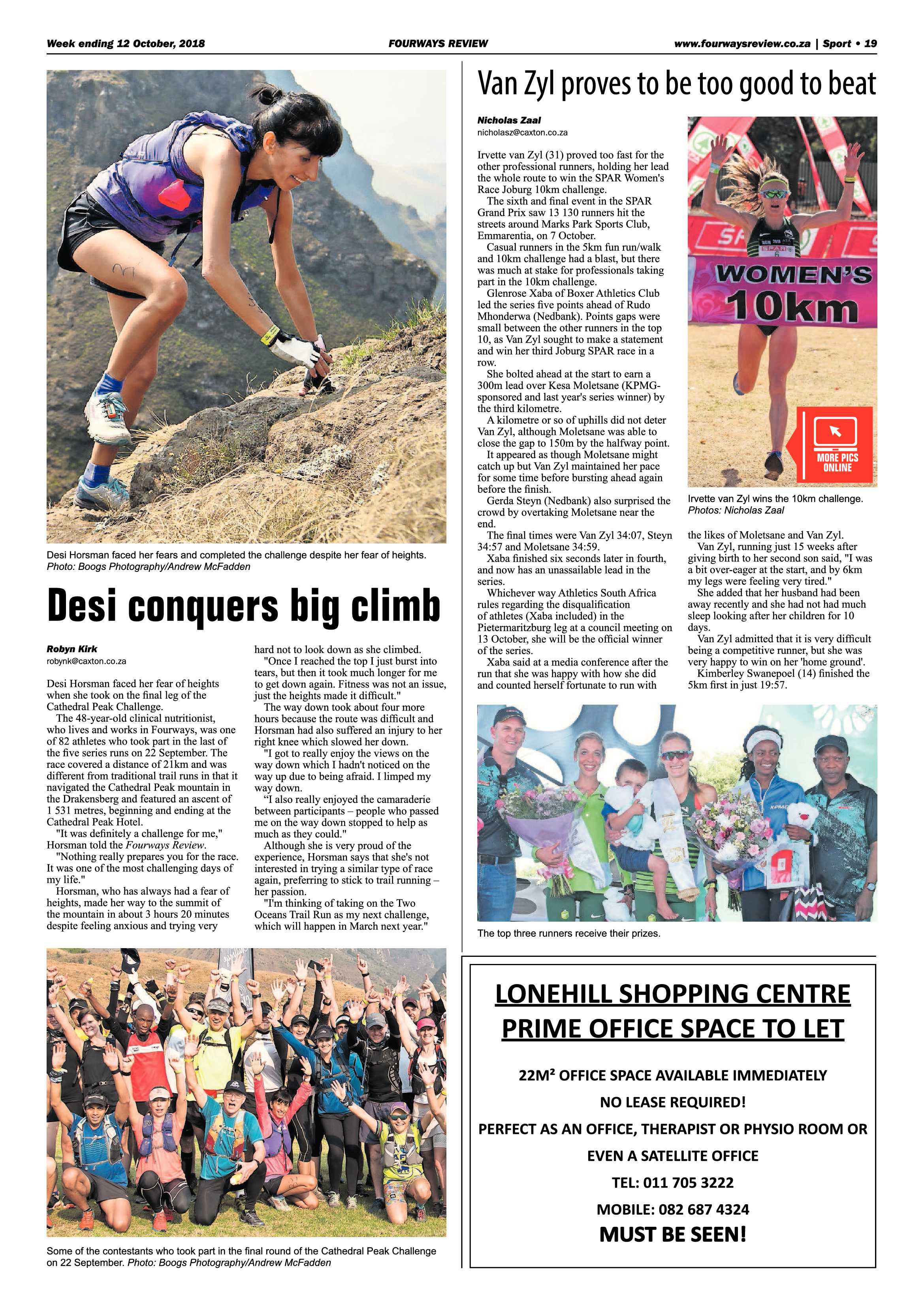 Fourways Review 12 October, 2018 page 19