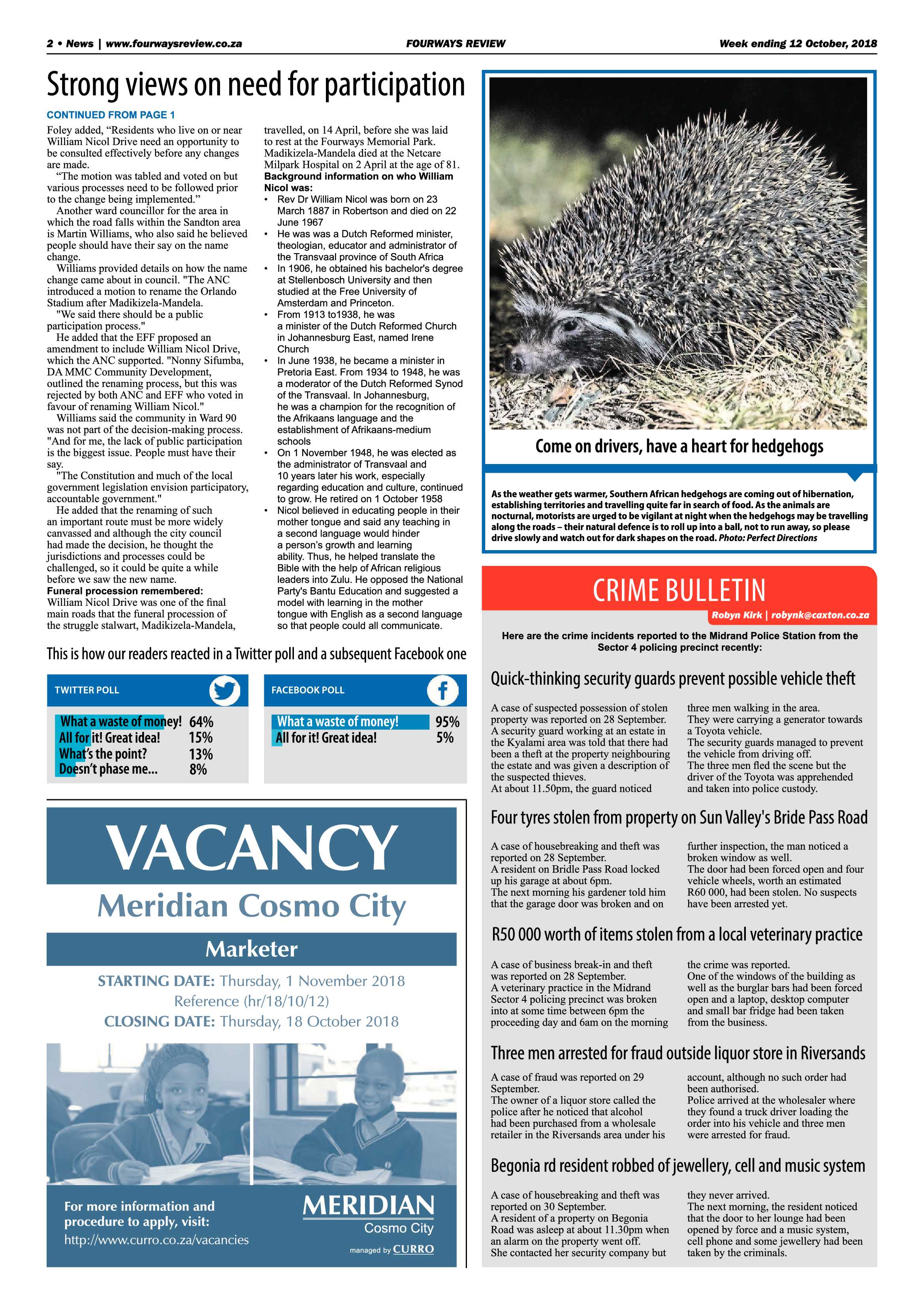 Fourways Review 12 October, 2018 page 2