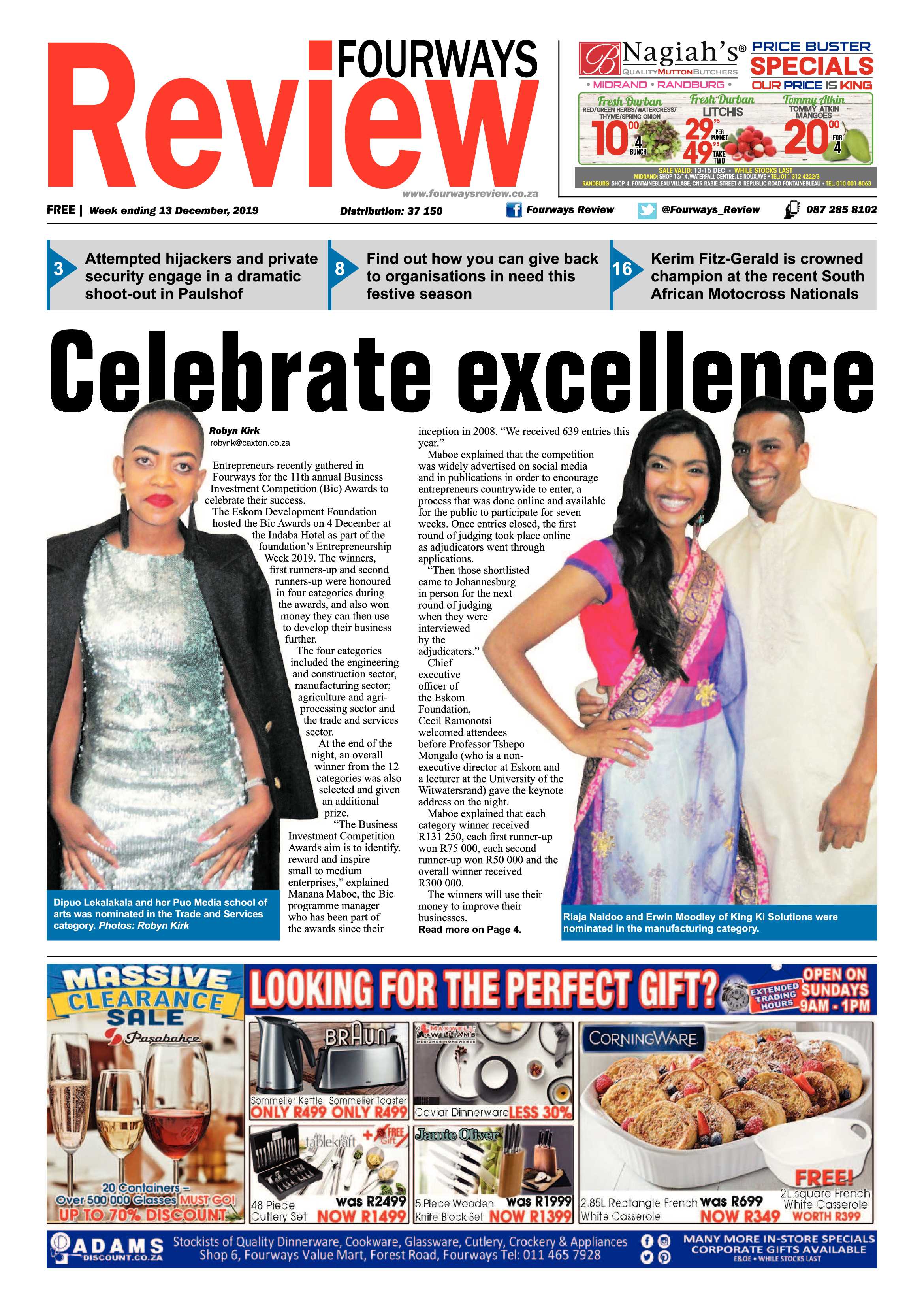 Fourways Review 13 December 2019 page 1