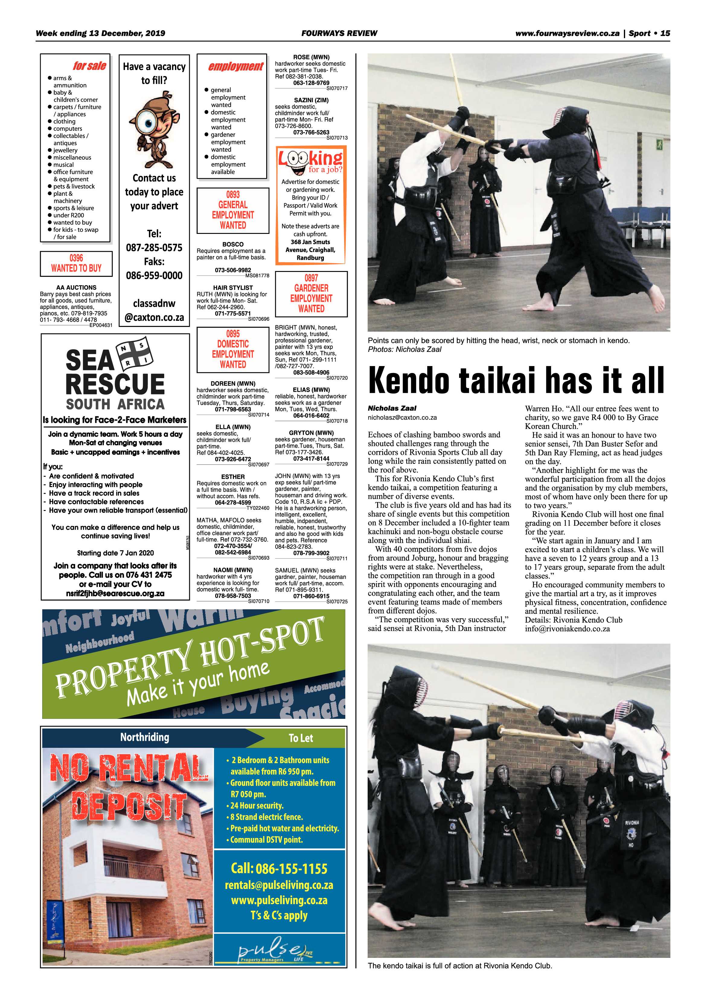 Fourways Review 13 December 2019 page 15