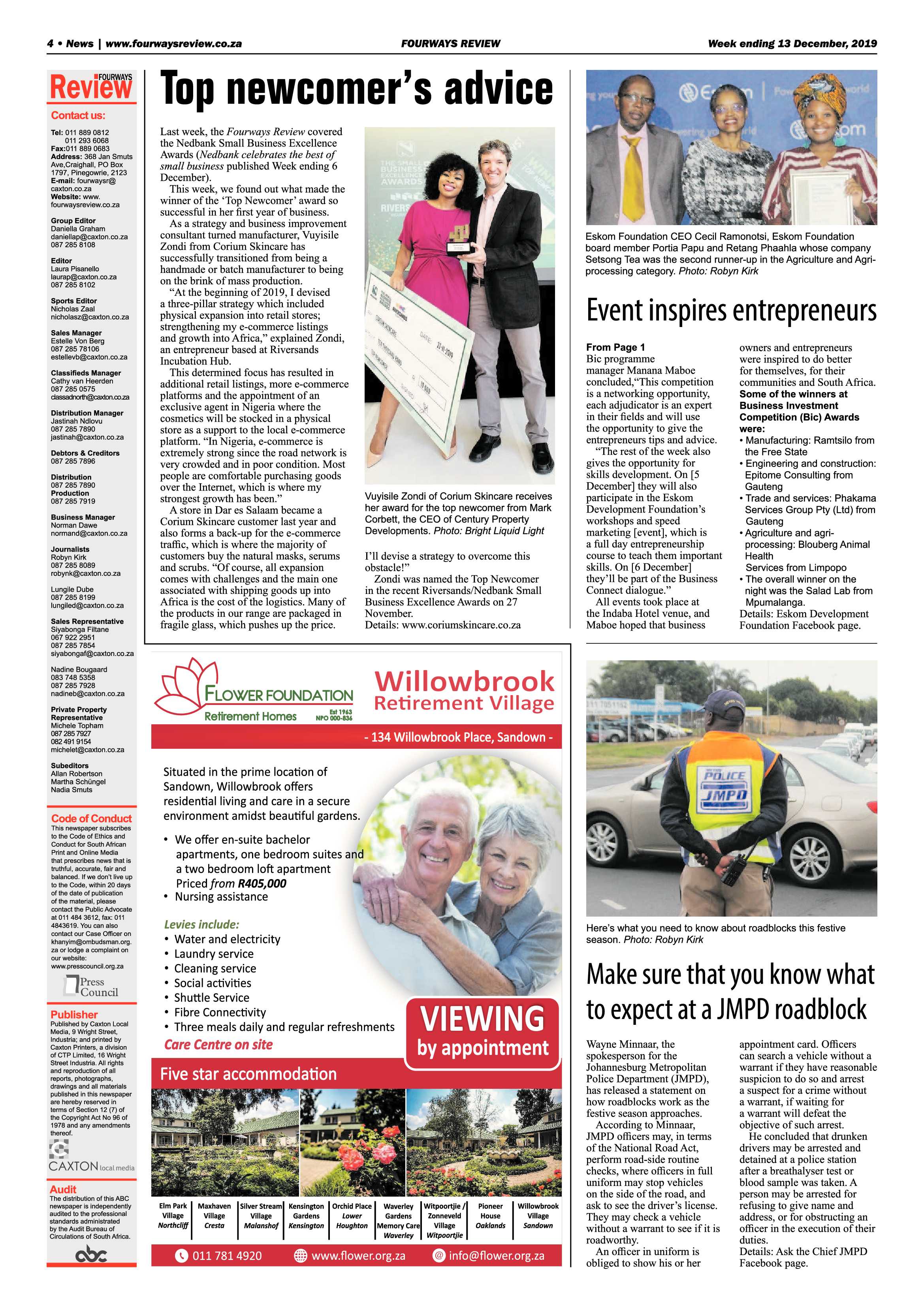 Fourways Review 13 December 2019 page 4