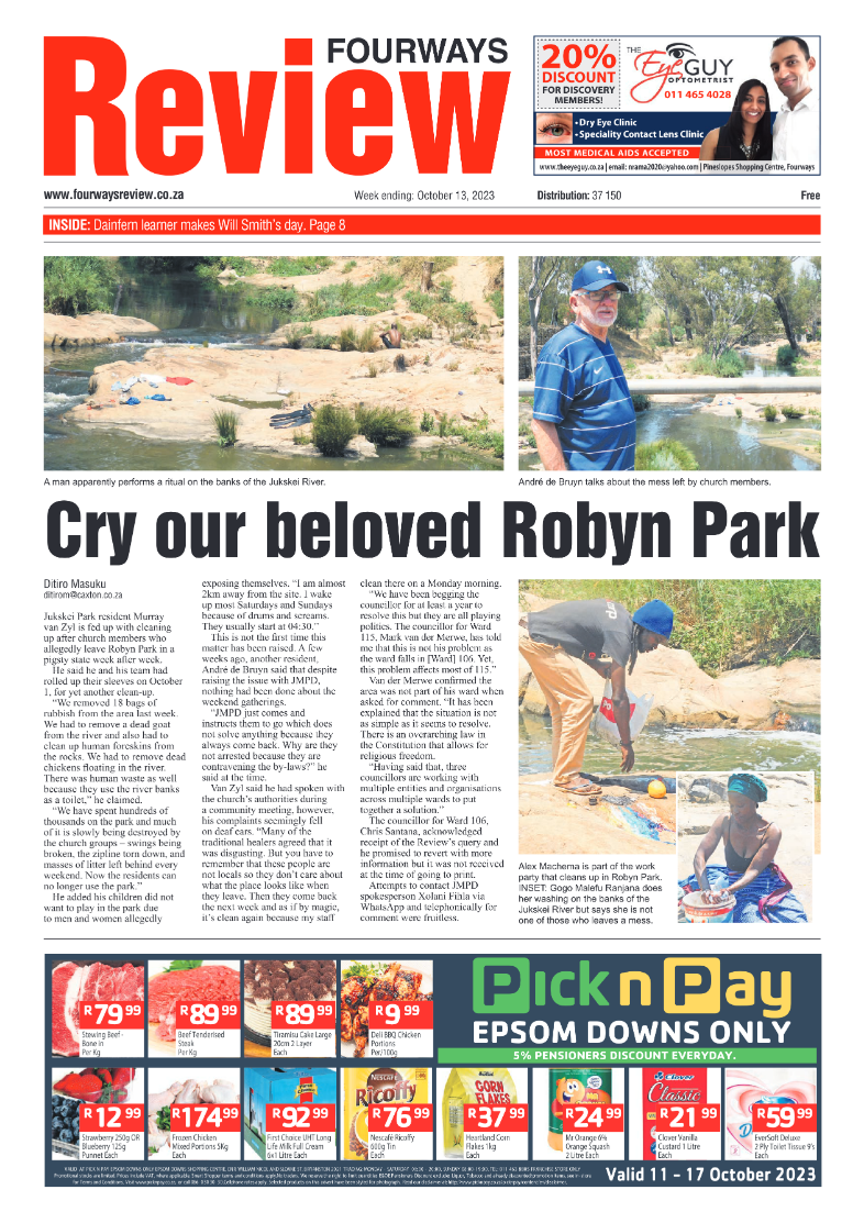 Fourways Review 13 October 2023 page 1