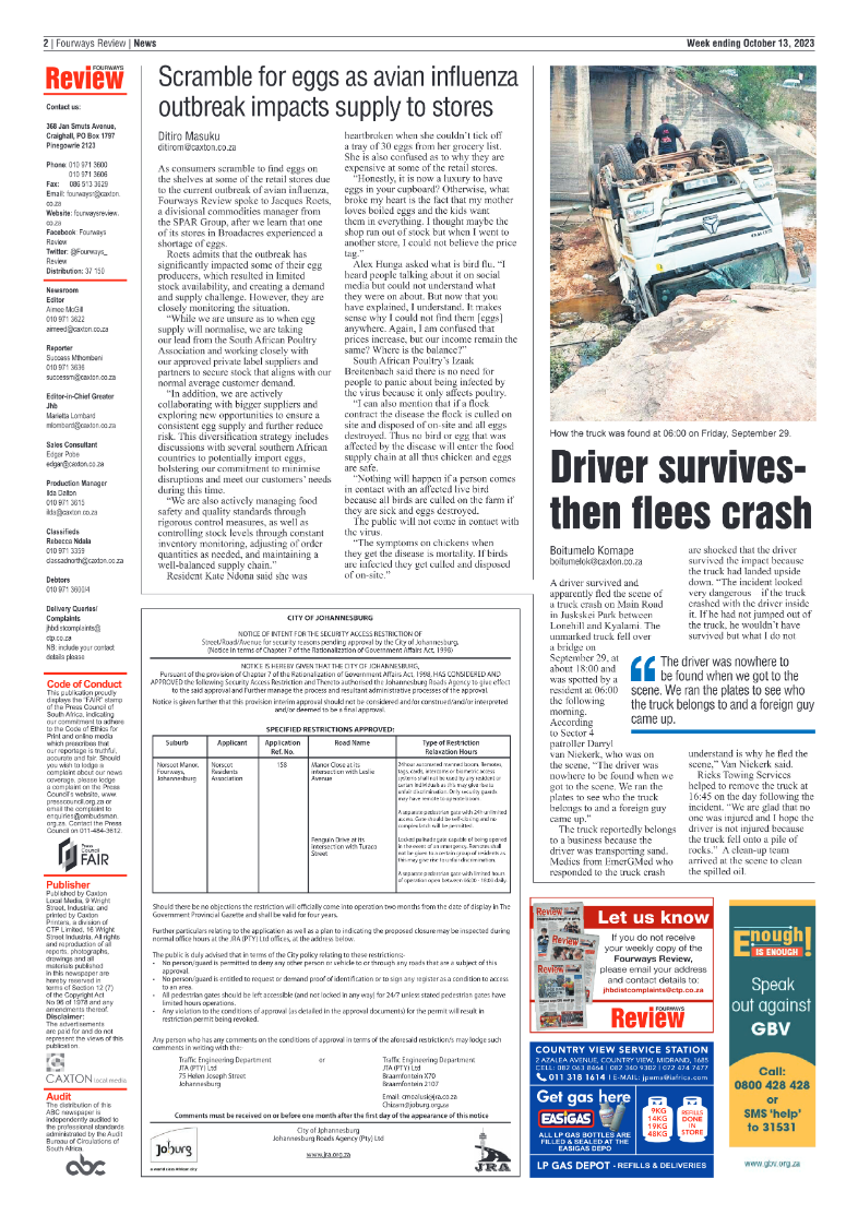 Fourways Review 13 October 2023 page 2