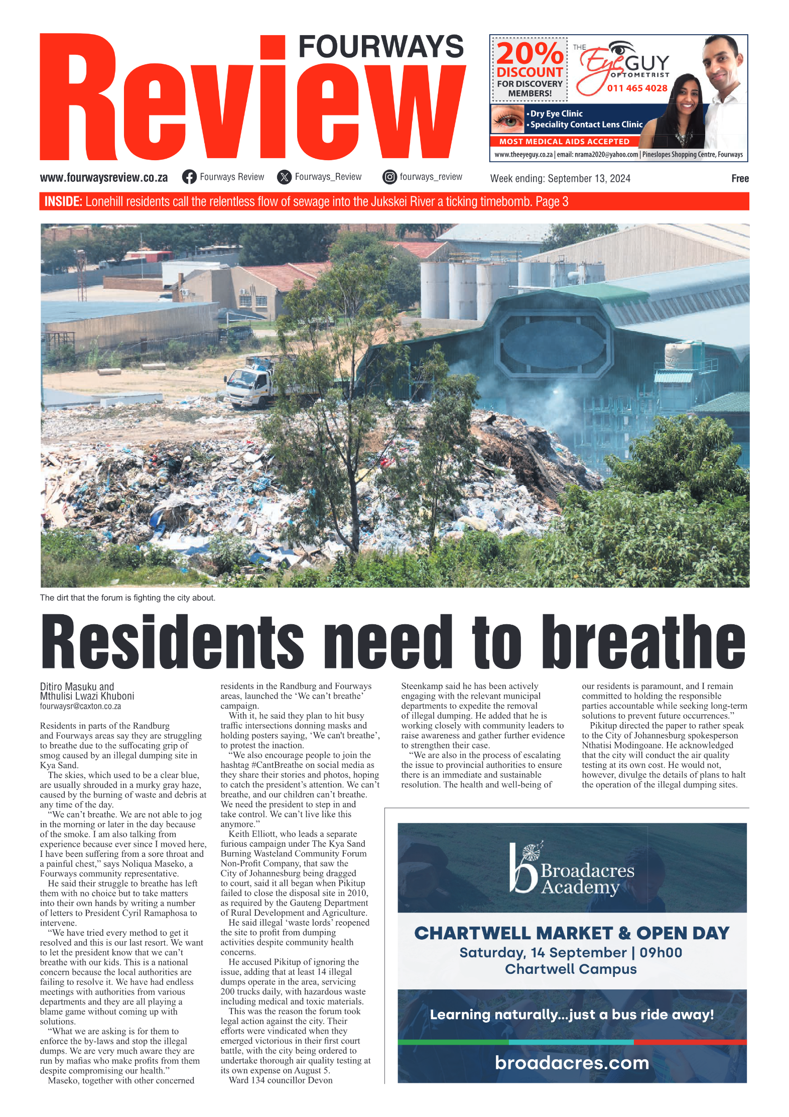 Fourways Review 13 September 2024 page 1