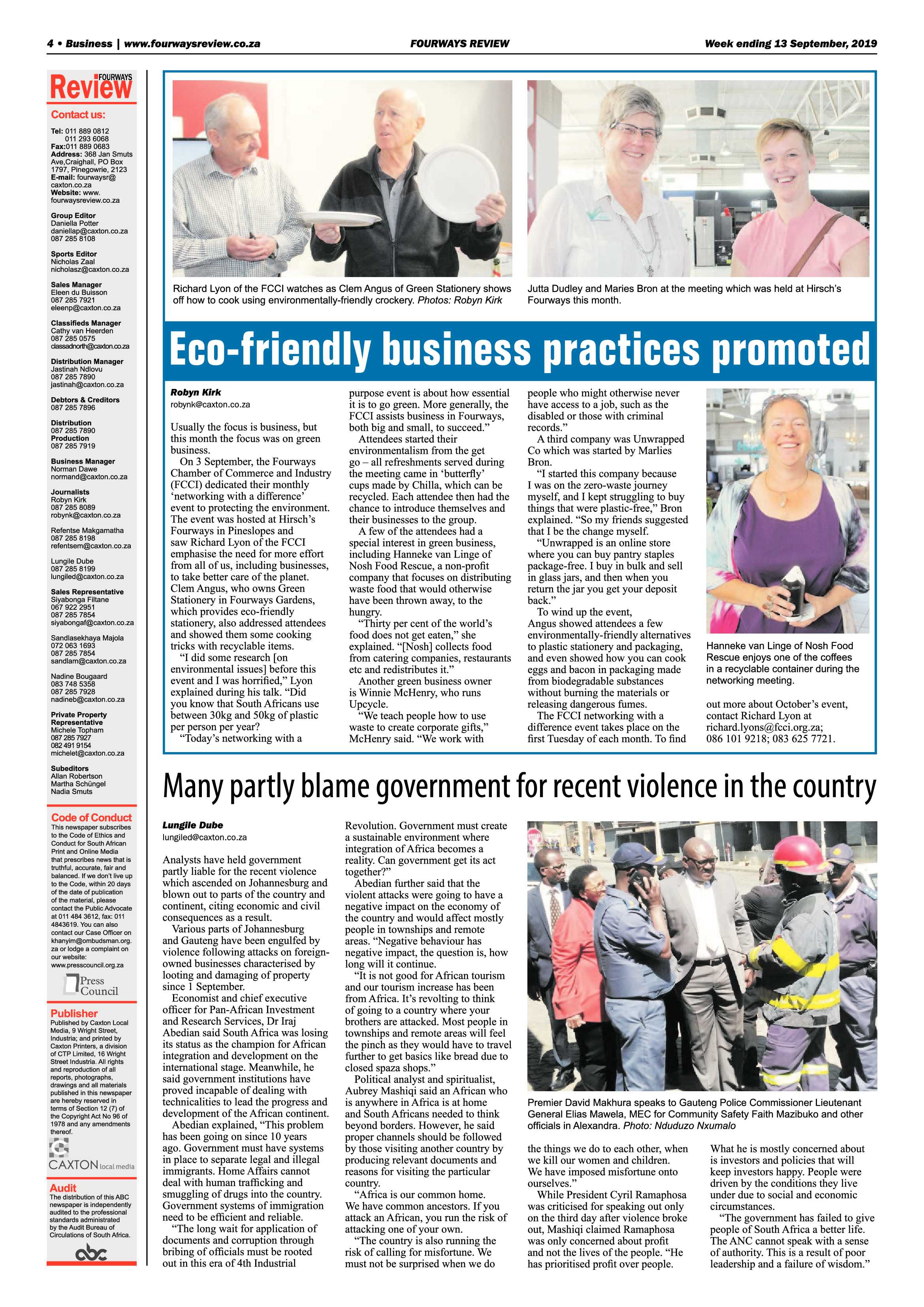 Fourways Review 13 September, 2019 page 4