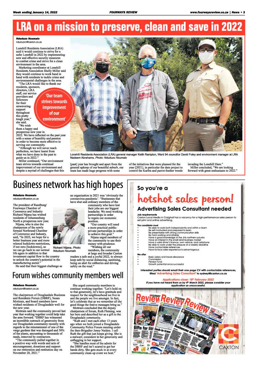 Fourways Review 14 January 2022 page 3