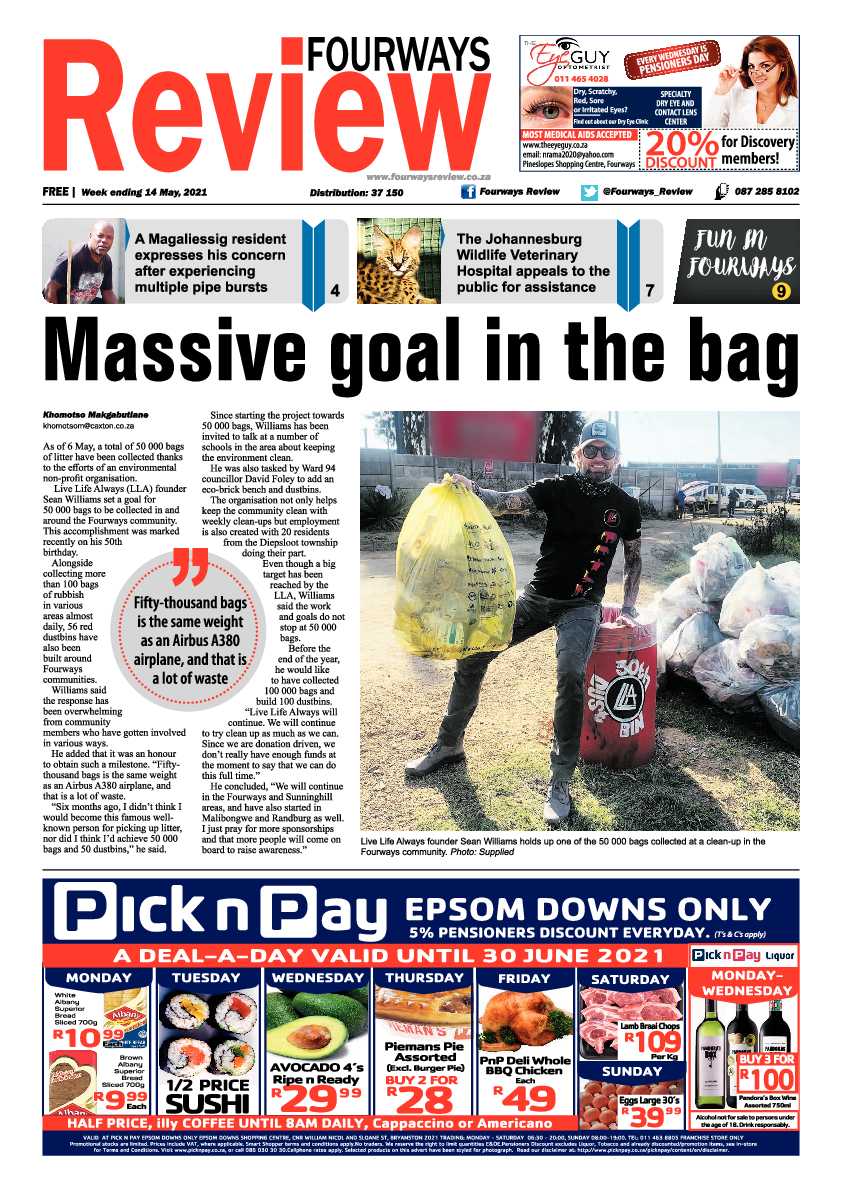 Fourways Review 14 May 2021 page 1