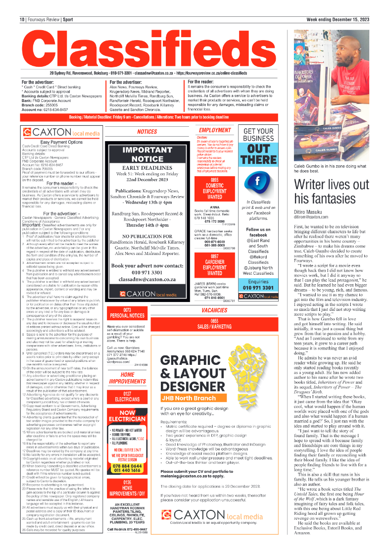 Fourways Review 15 December 2023 page 10