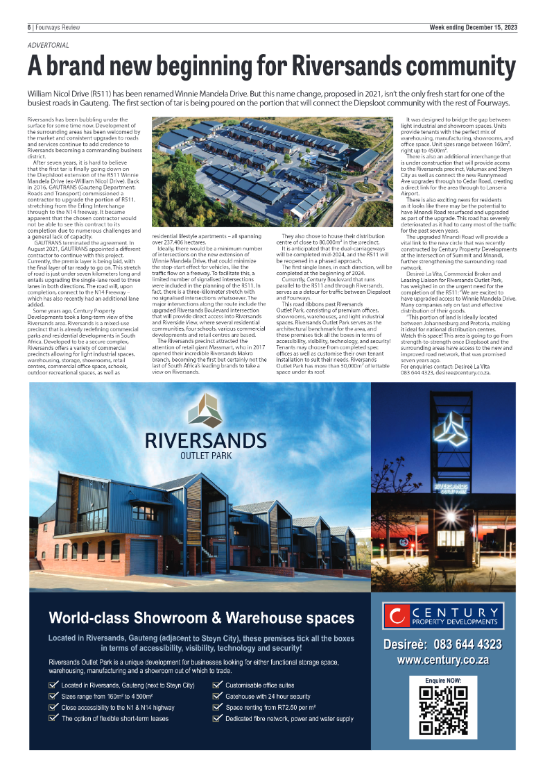 Fourways Review 15 December 2023 page 6