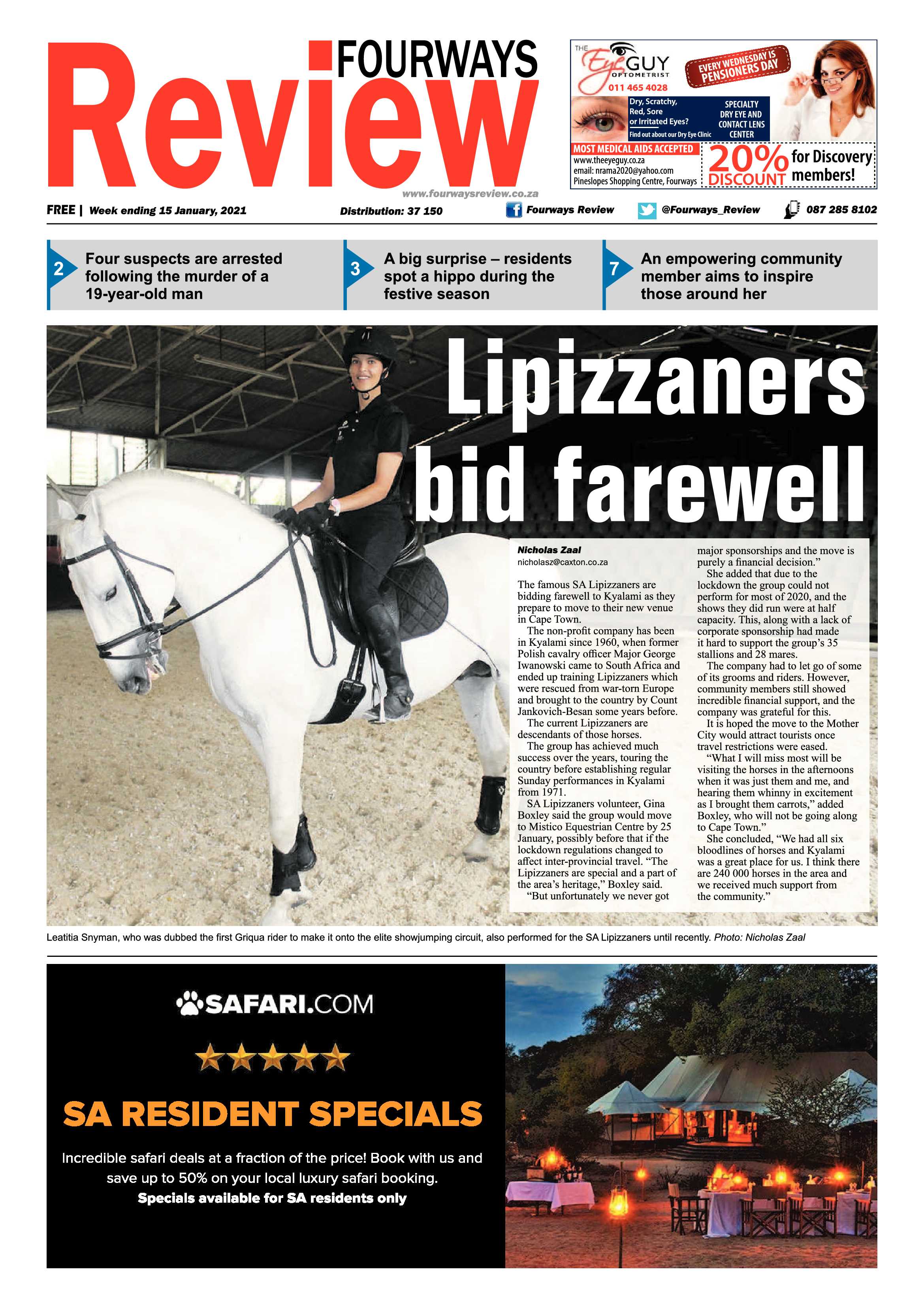 Fourways Review 15 January 2020 page 1