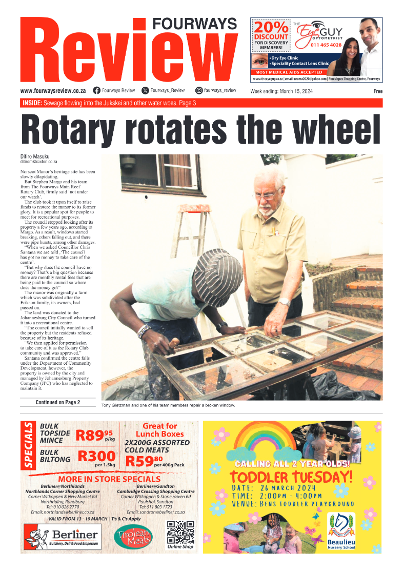 Fourways Review 15 March 2024 page 1