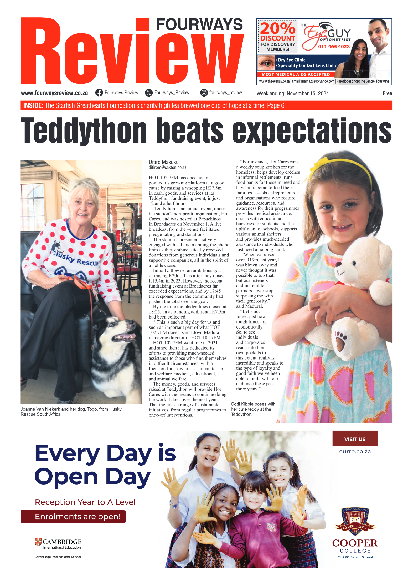 Fourways Review 15 November 2024 page 1