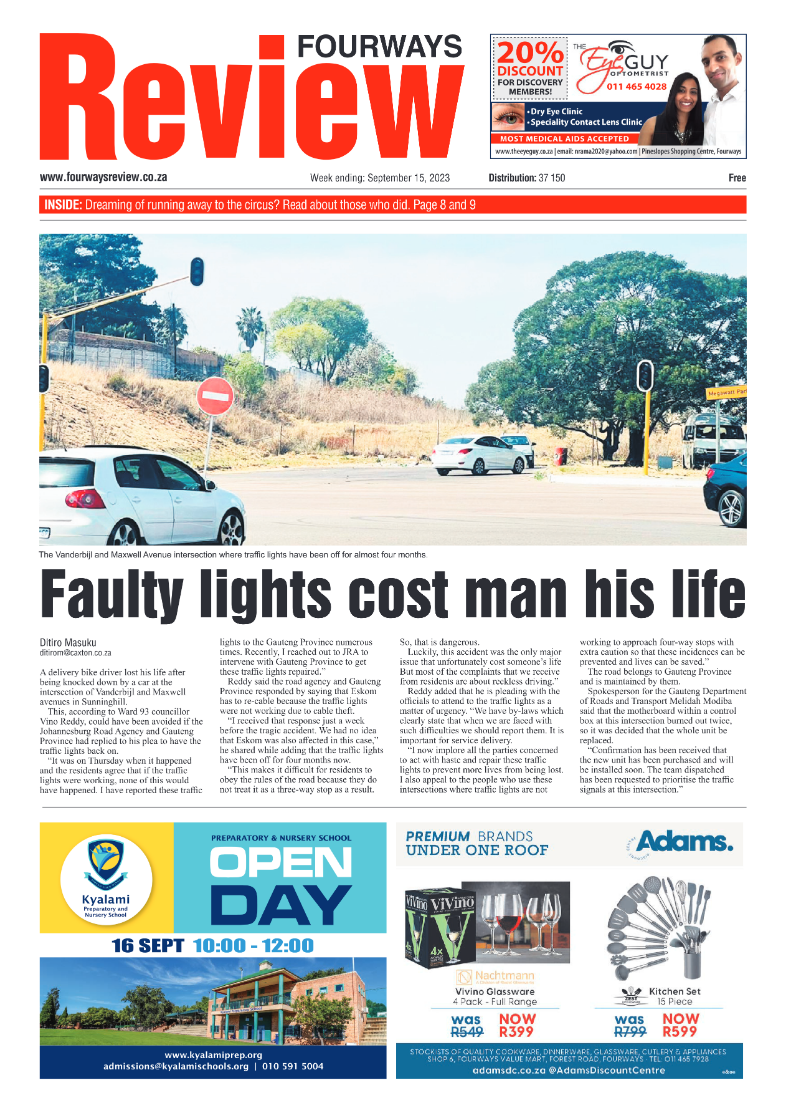 Fourways Review 15 September 2023 page 1