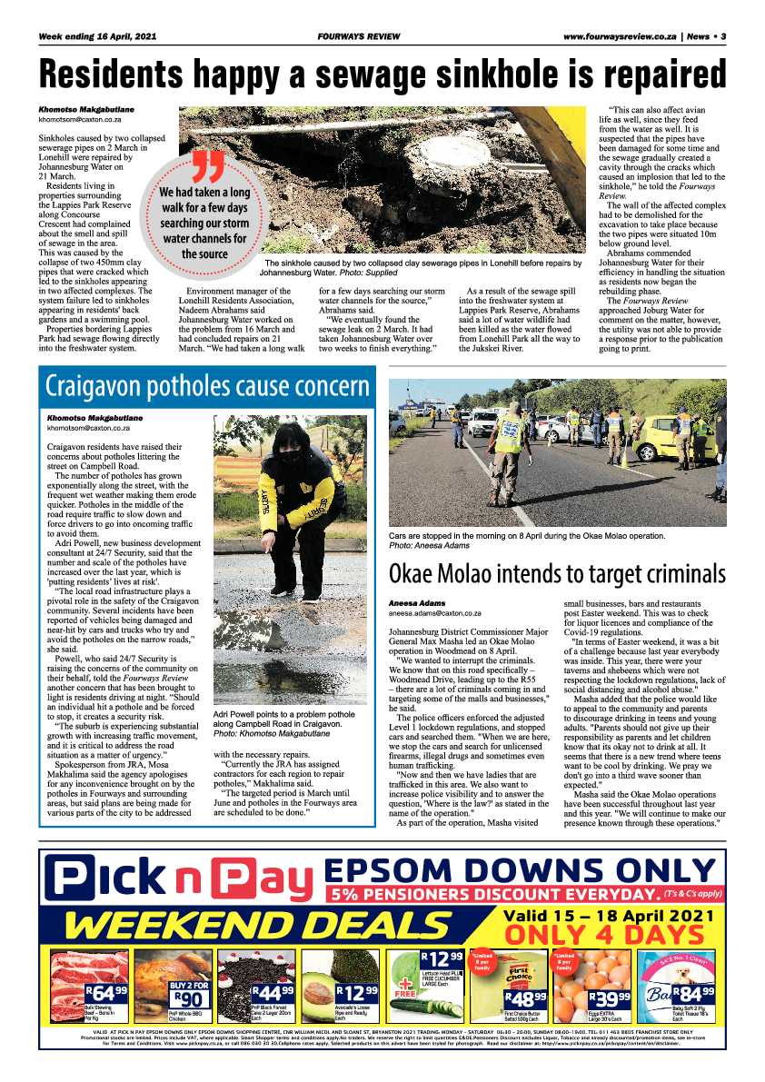 Fourways Review 16 April 2021 page 3