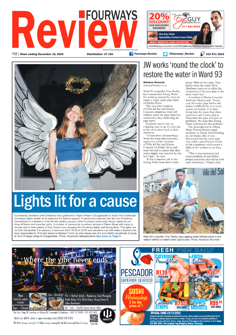 Fourways Review 16 Dec 2022 page 1