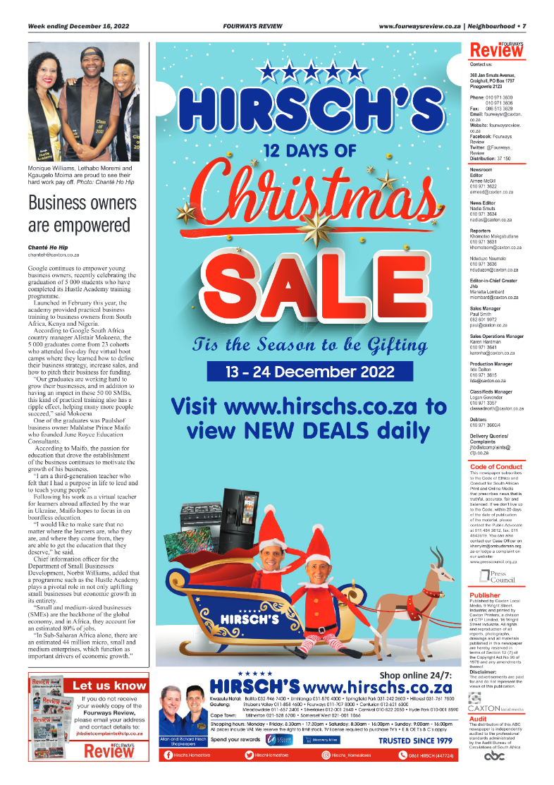 Fourways Review 16 Dec 2022 page 7