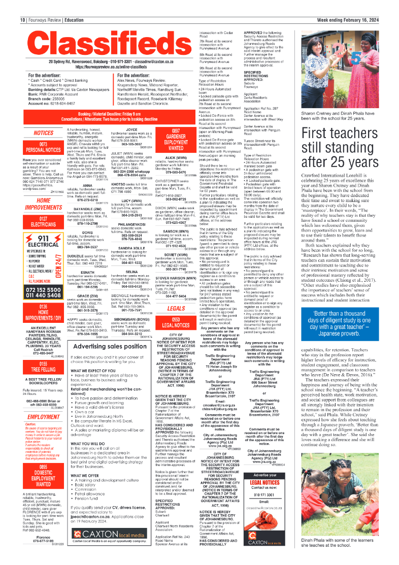 Fourways Review 16 February 2024 page 10