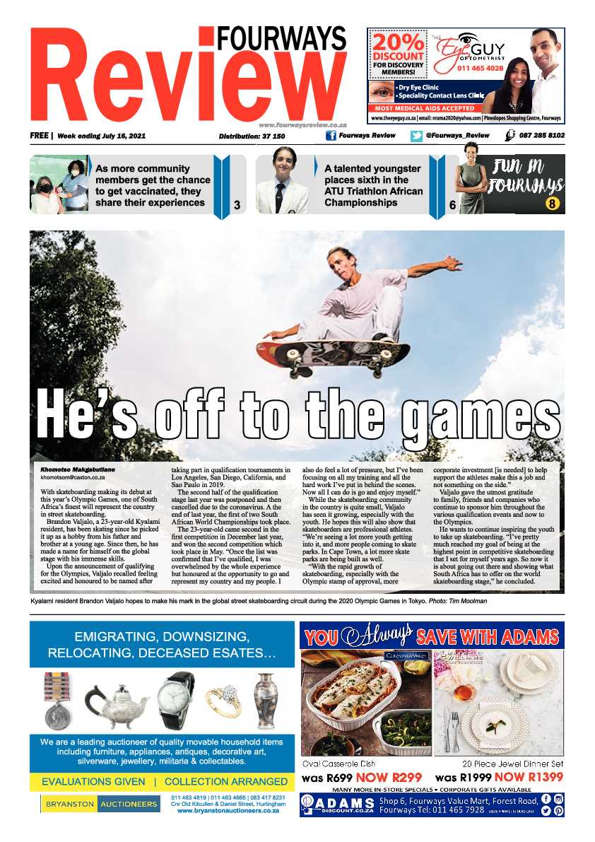 Fourways Review  16 July 2021 page 1