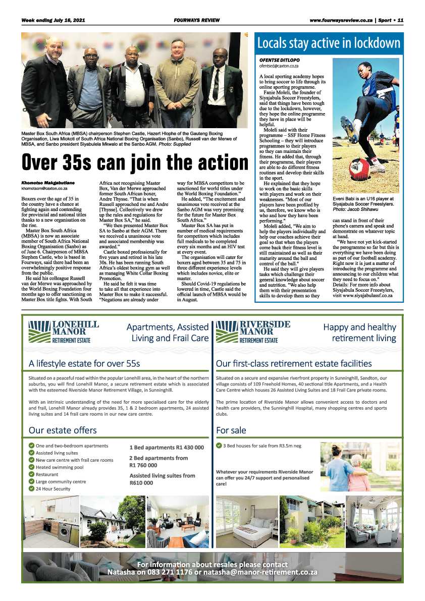 Fourways Review  16 July 2021 page 11