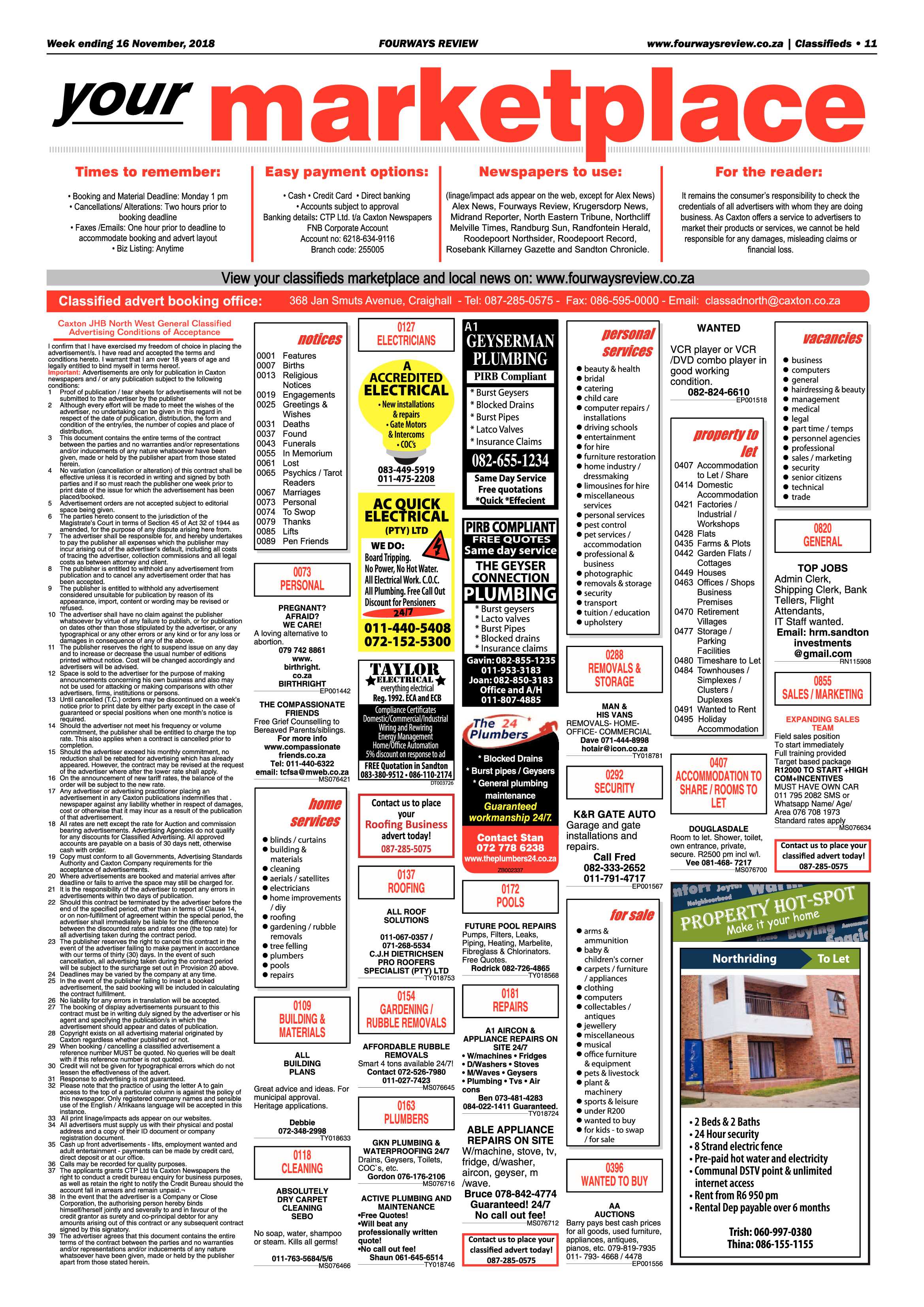 Fourways Review 16 November, 2018 page 11