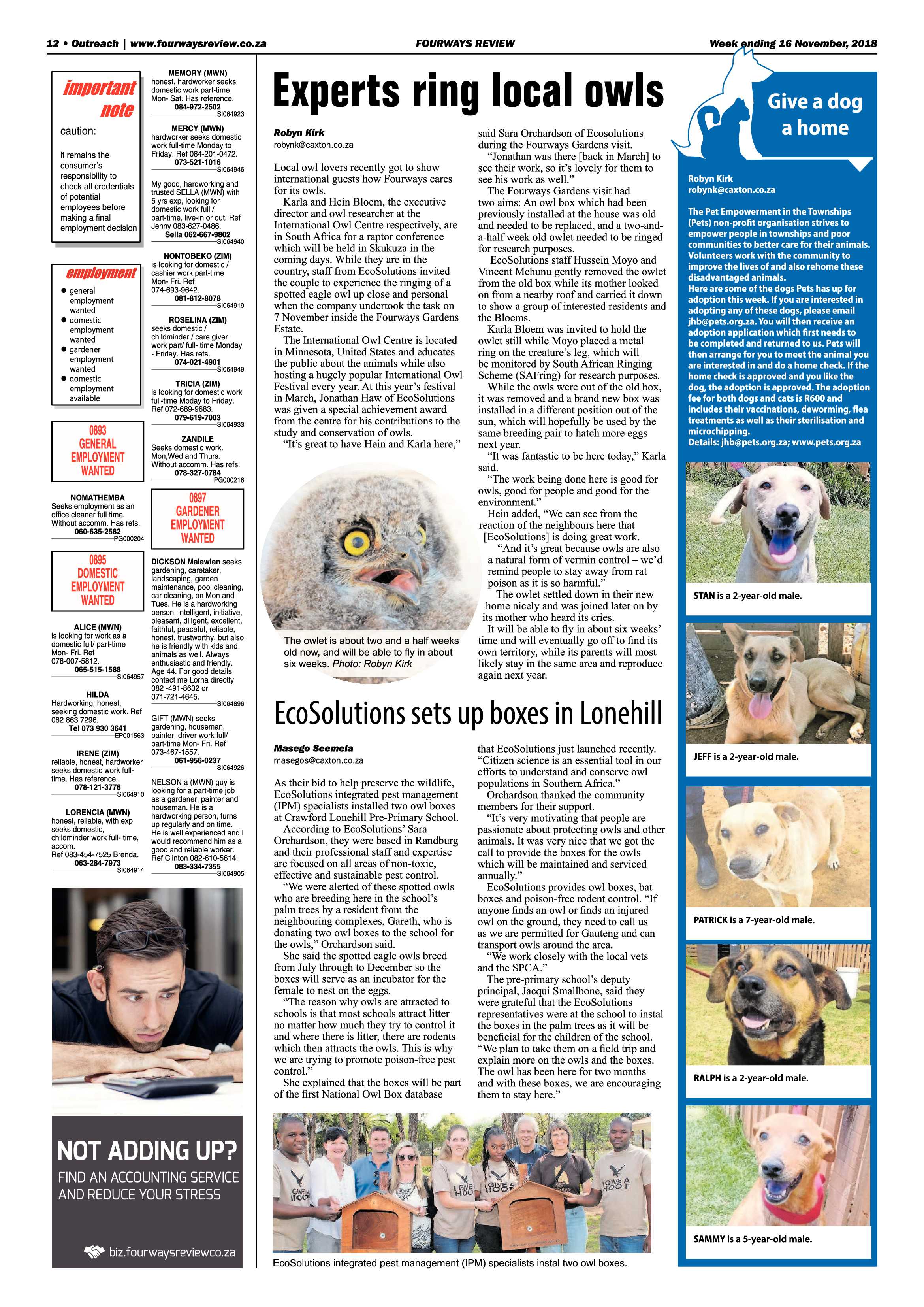 Fourways Review 16 November, 2018 page 12