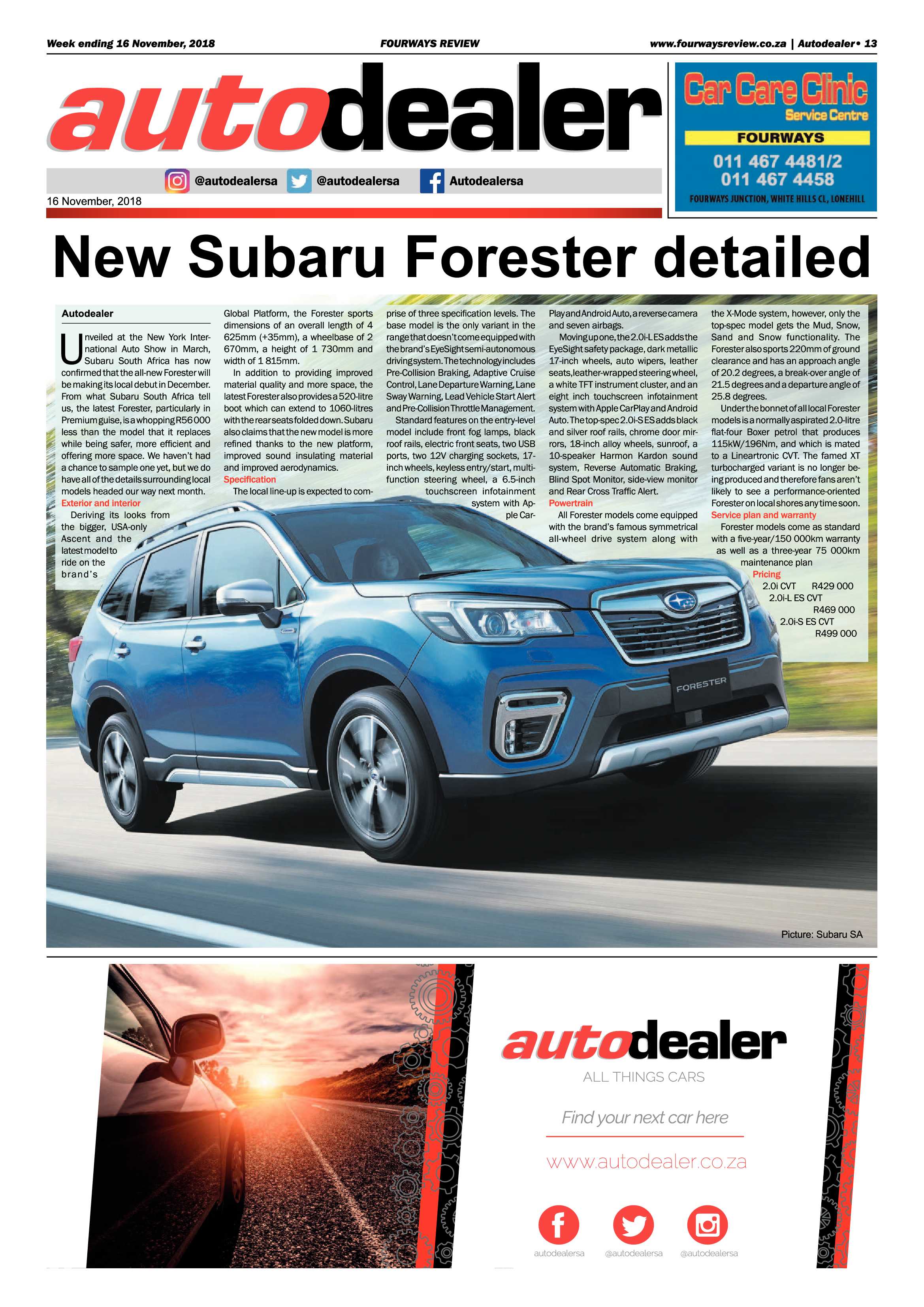 Fourways Review 16 November, 2018 page 13