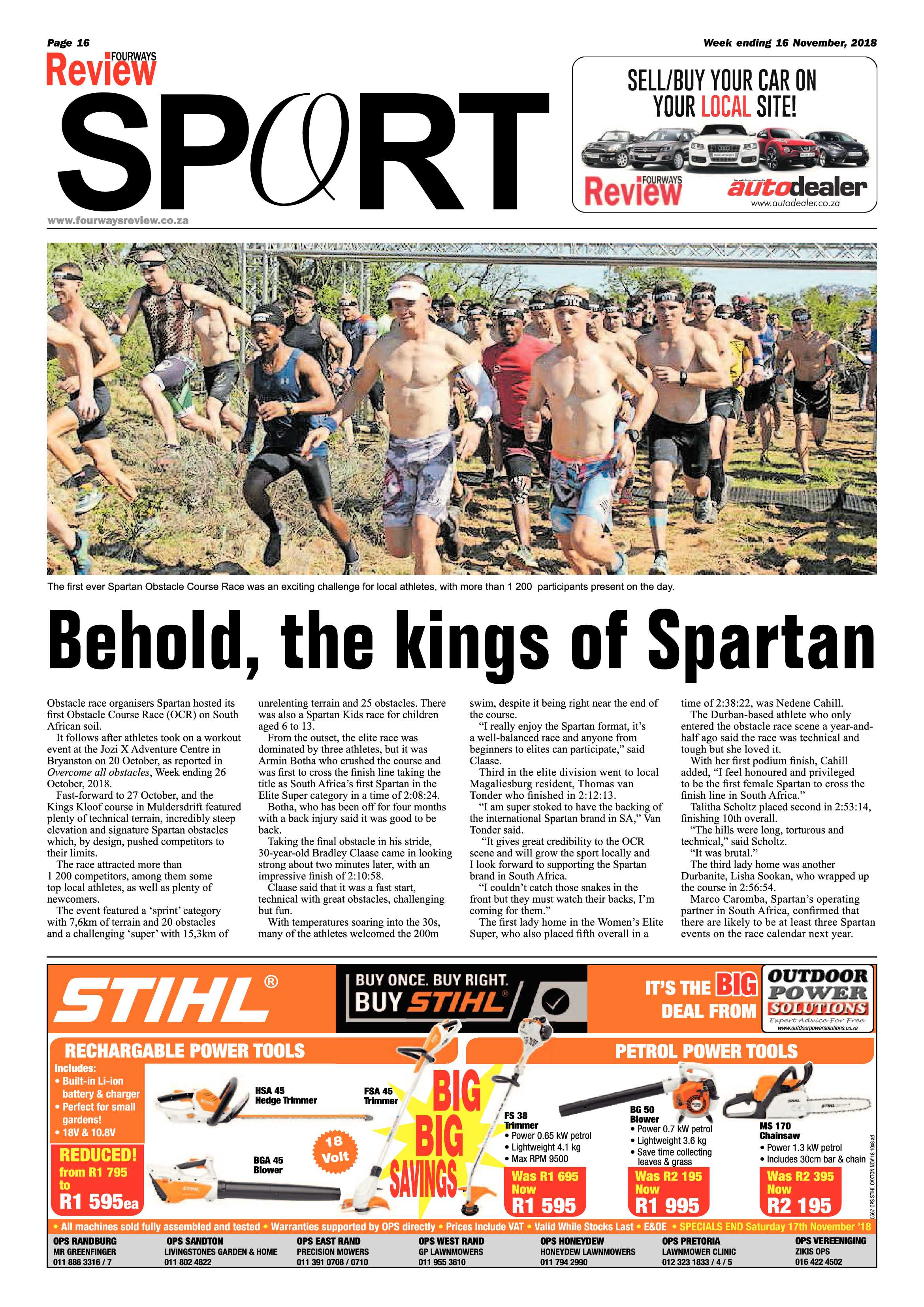 Fourways Review 16 November, 2018 page 16