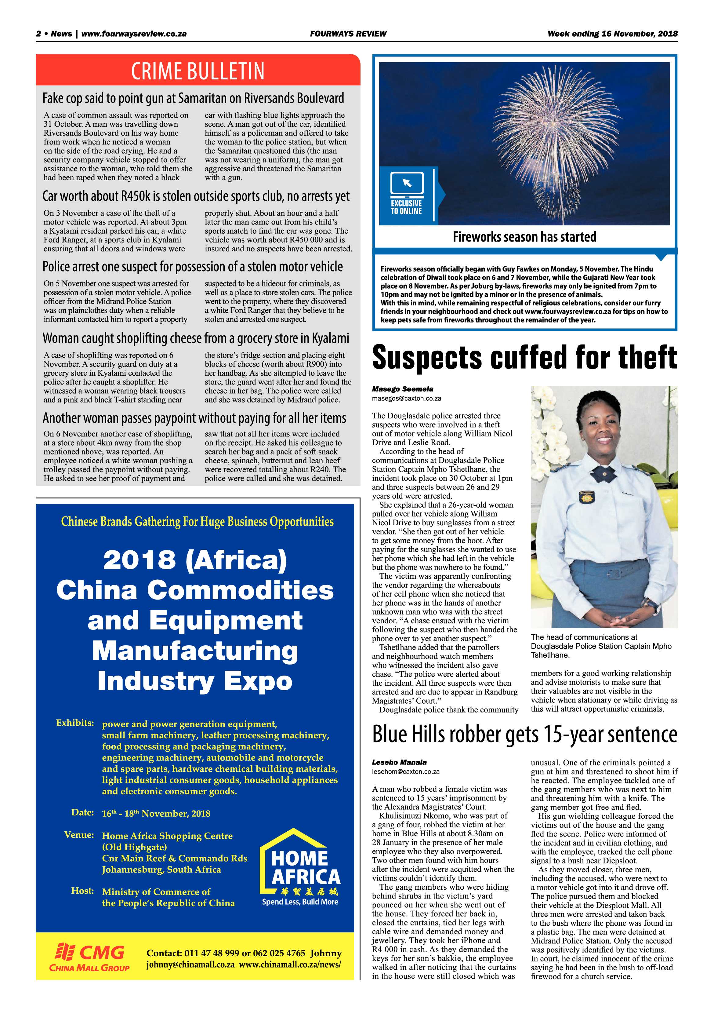 Fourways Review 16 November, 2018 page 2