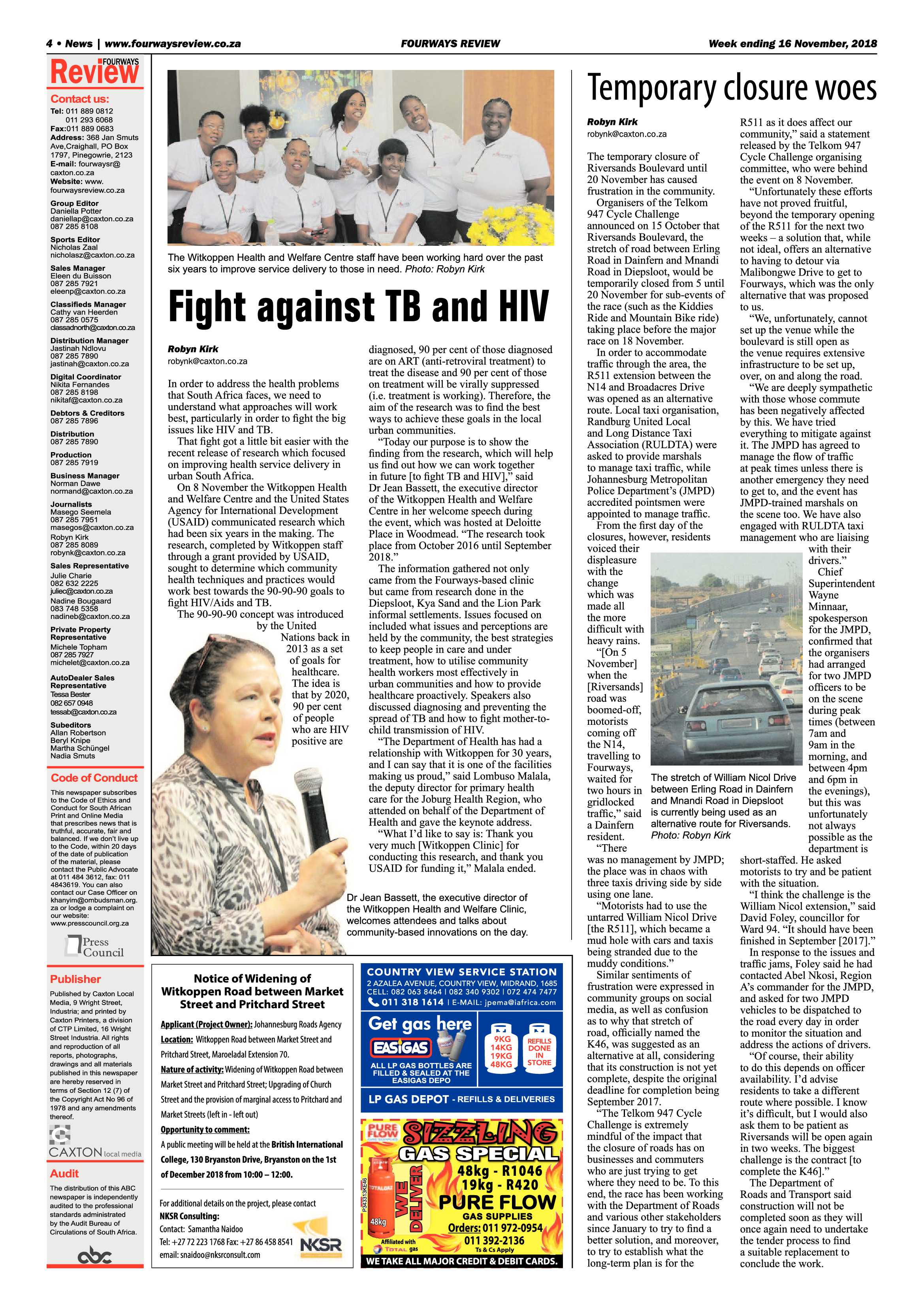 Fourways Review 16 November, 2018 page 4
