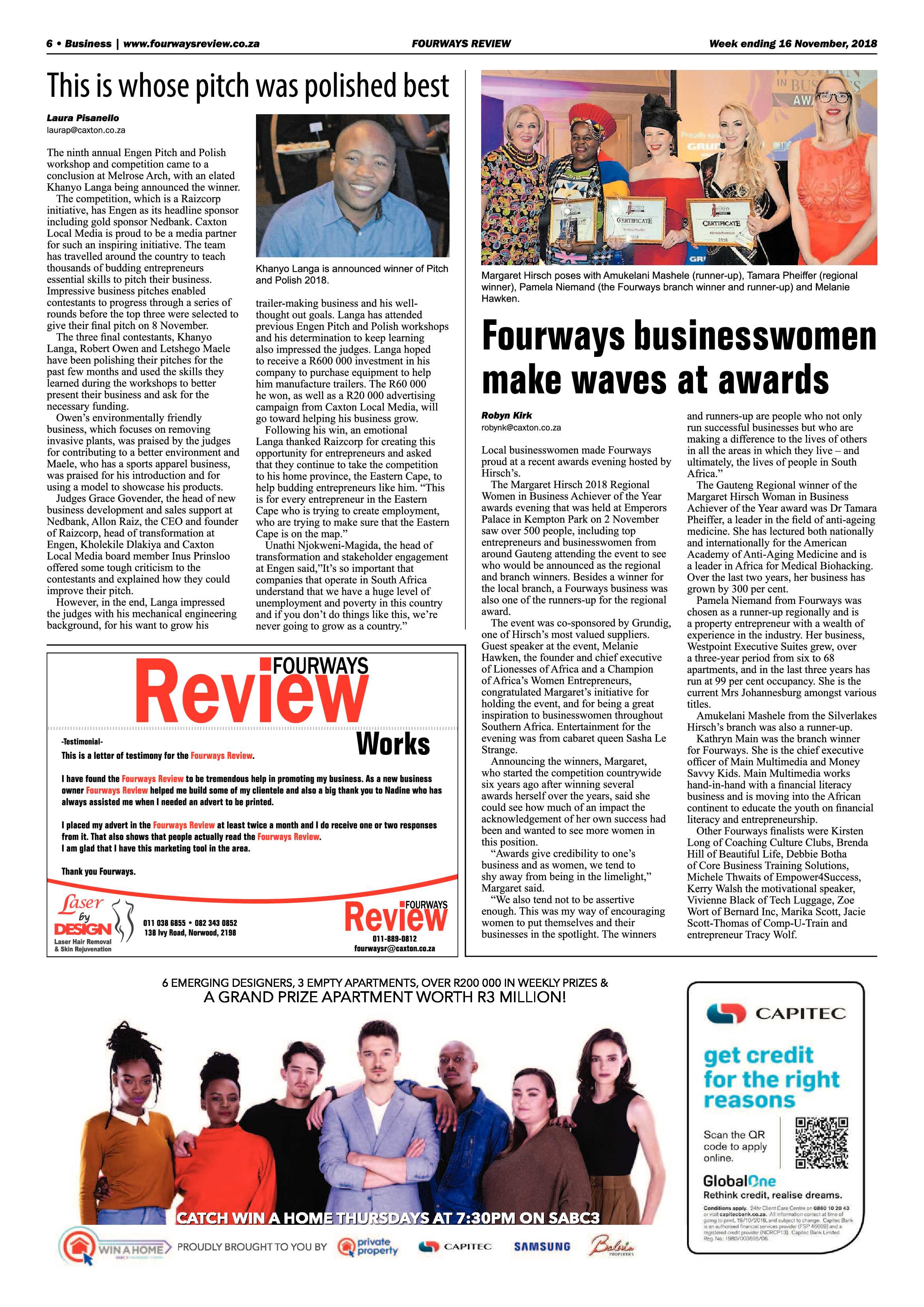 Fourways Review 16 November, 2018 page 6