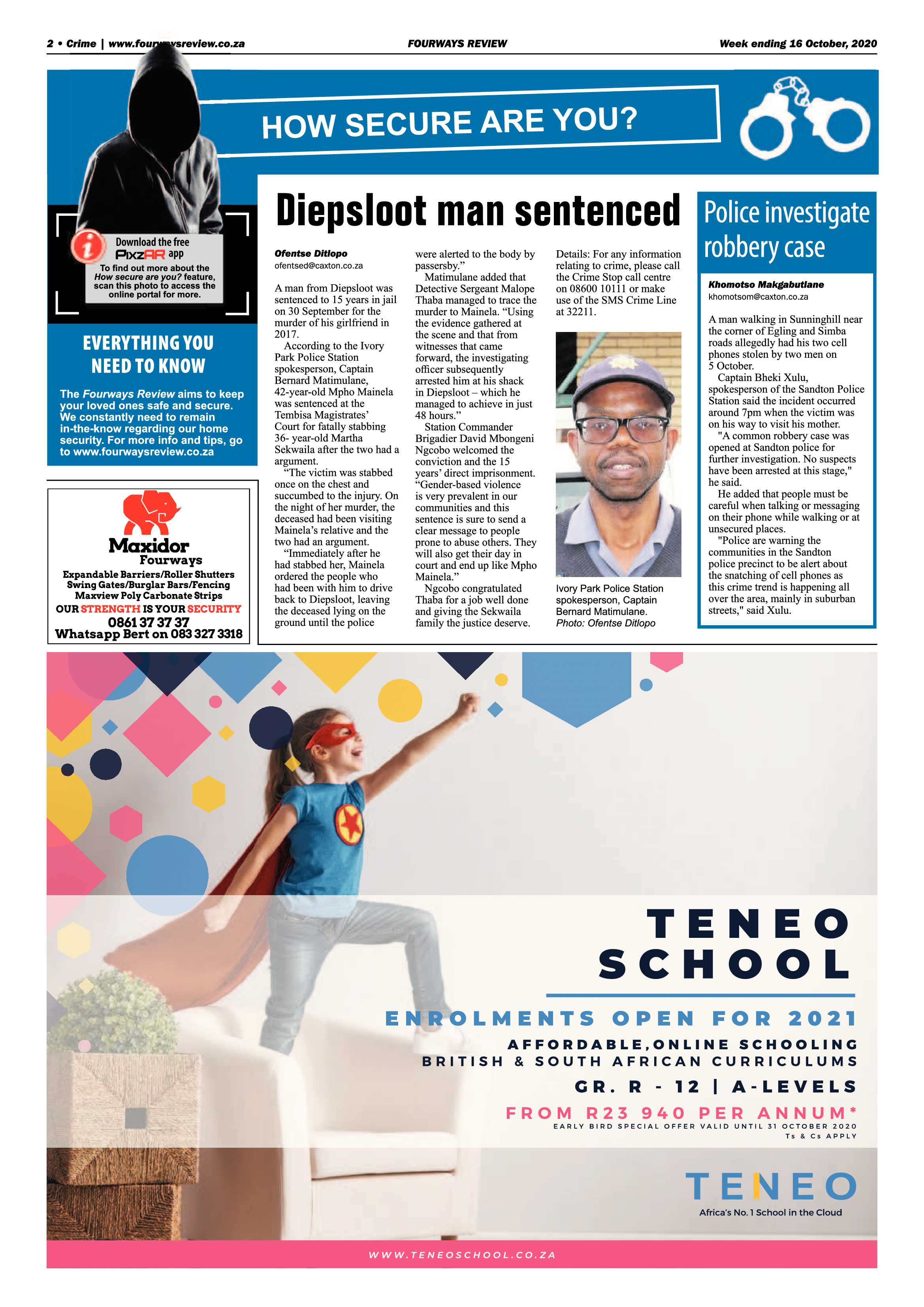 Fourways Review 16 October 2020 page 2
