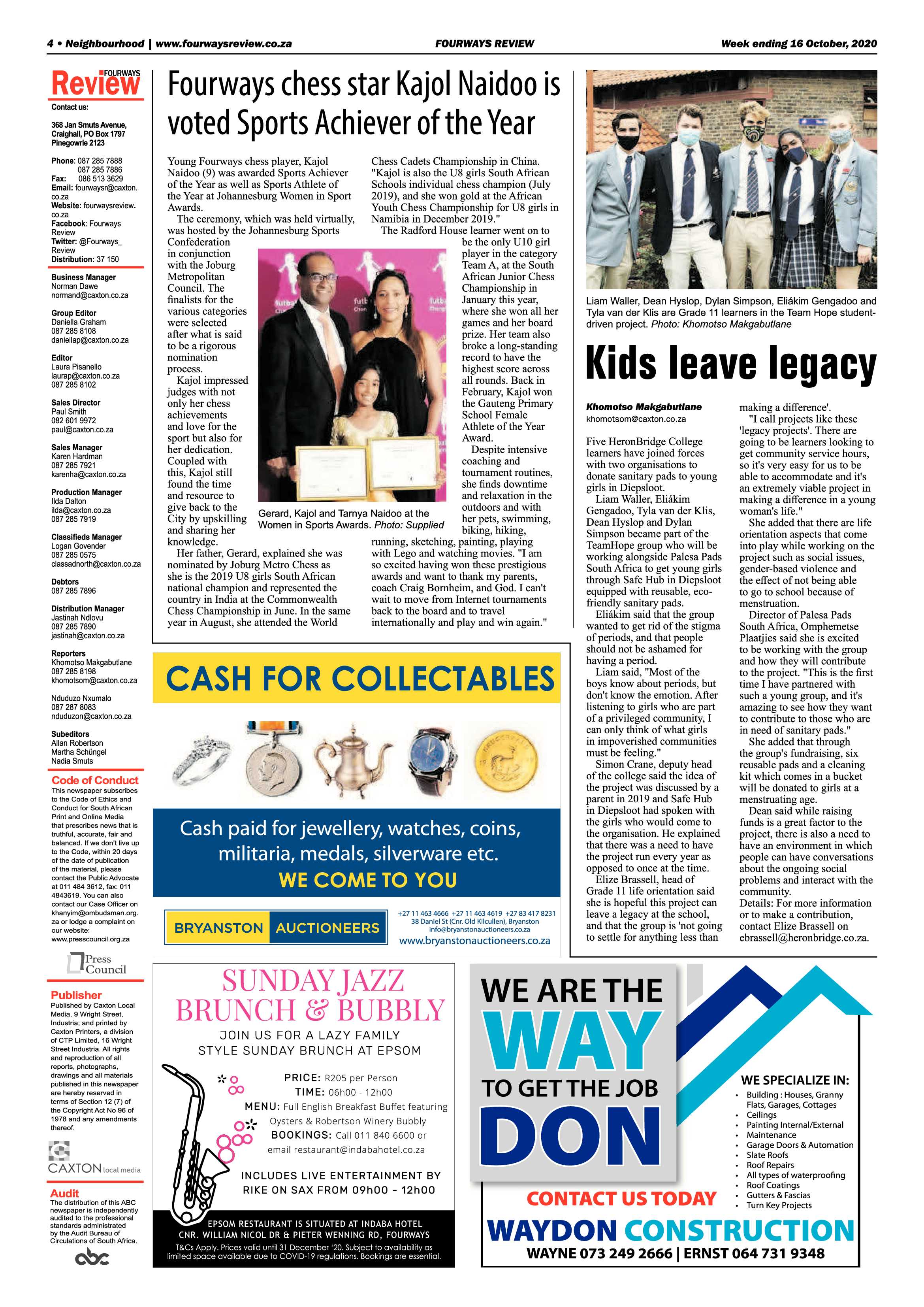 Fourways Review 16 October 2020 page 4