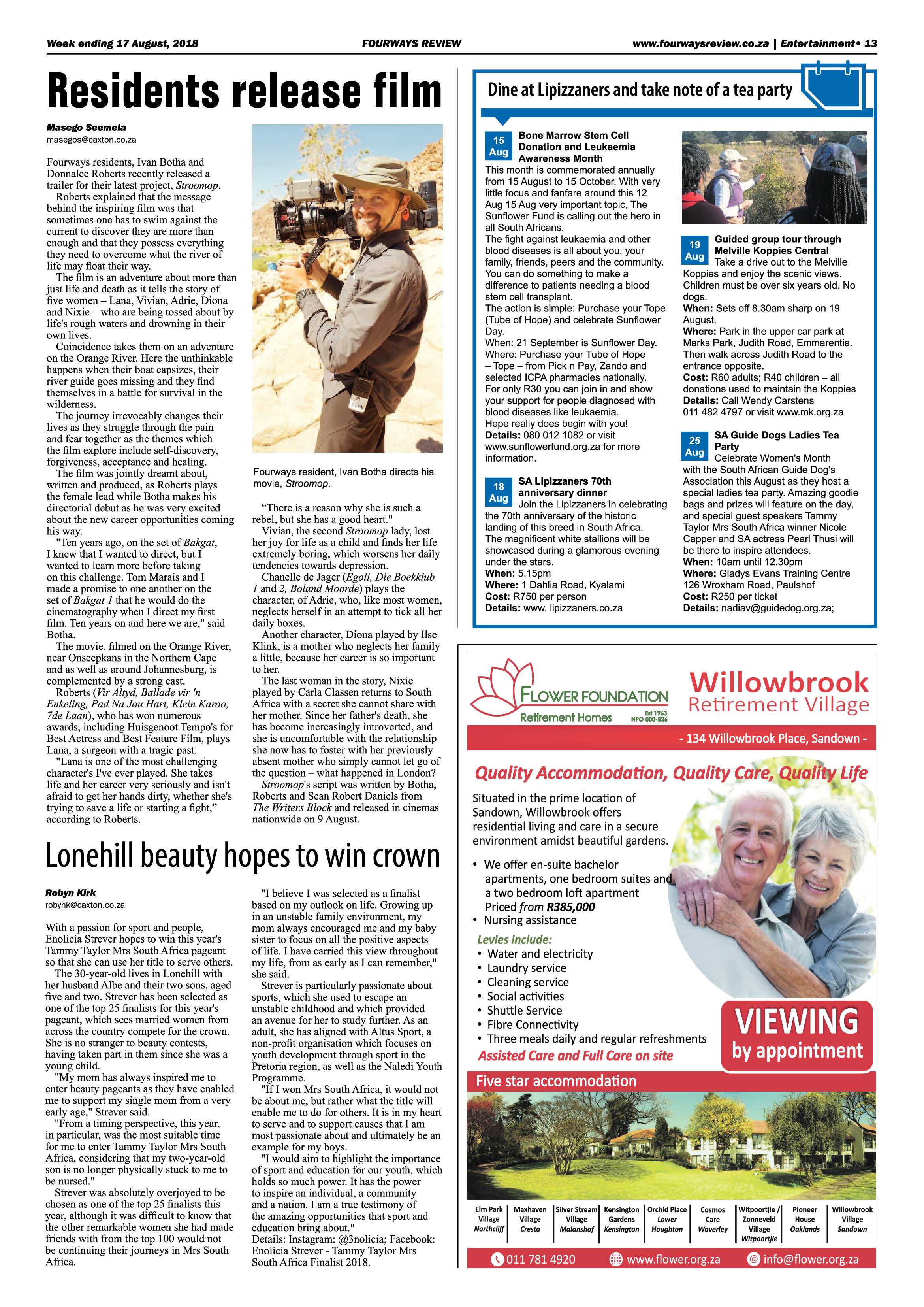 Fourways Review 17 August, 2018 page 13