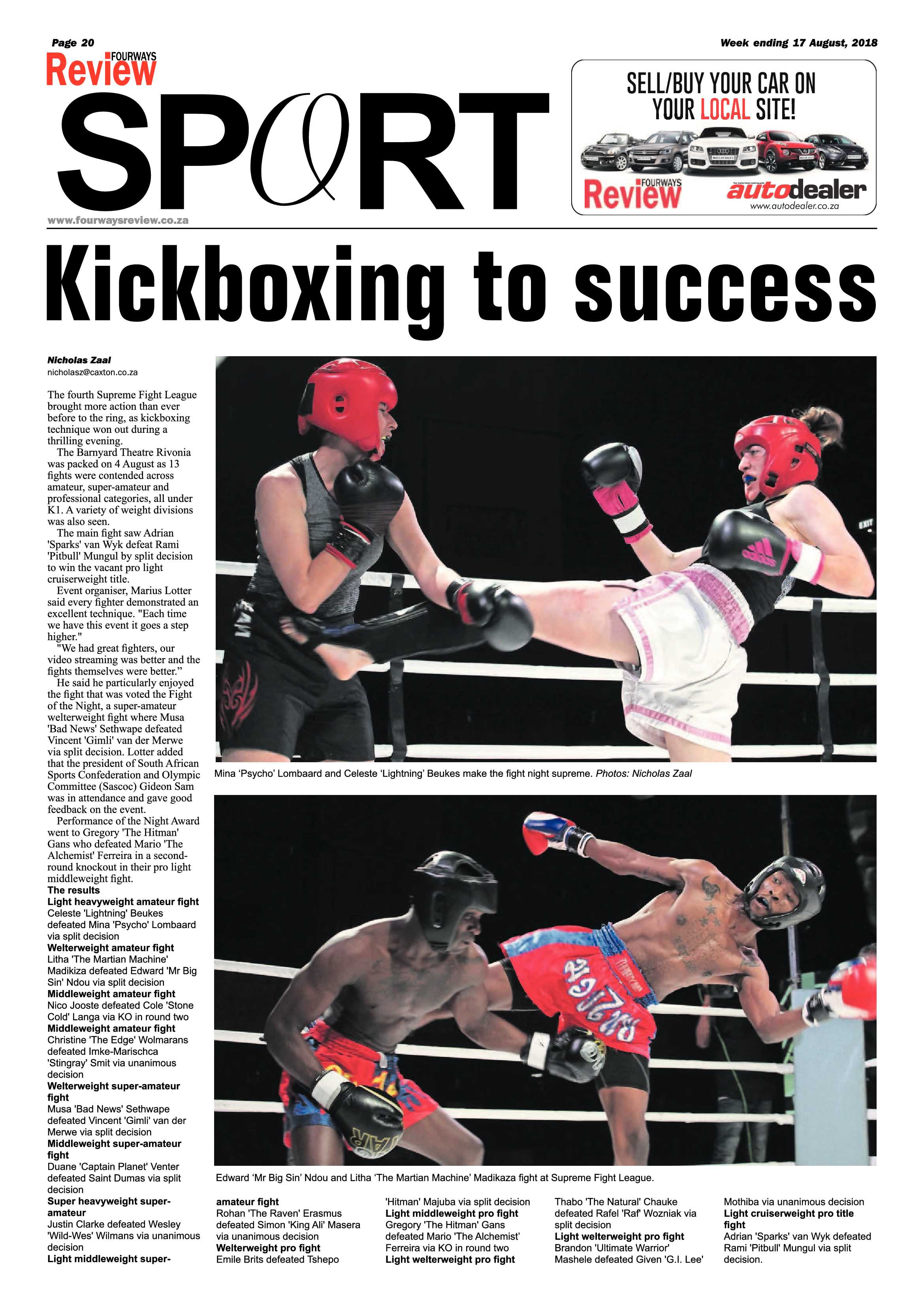 Fourways Review 17 August, 2018 page 20
