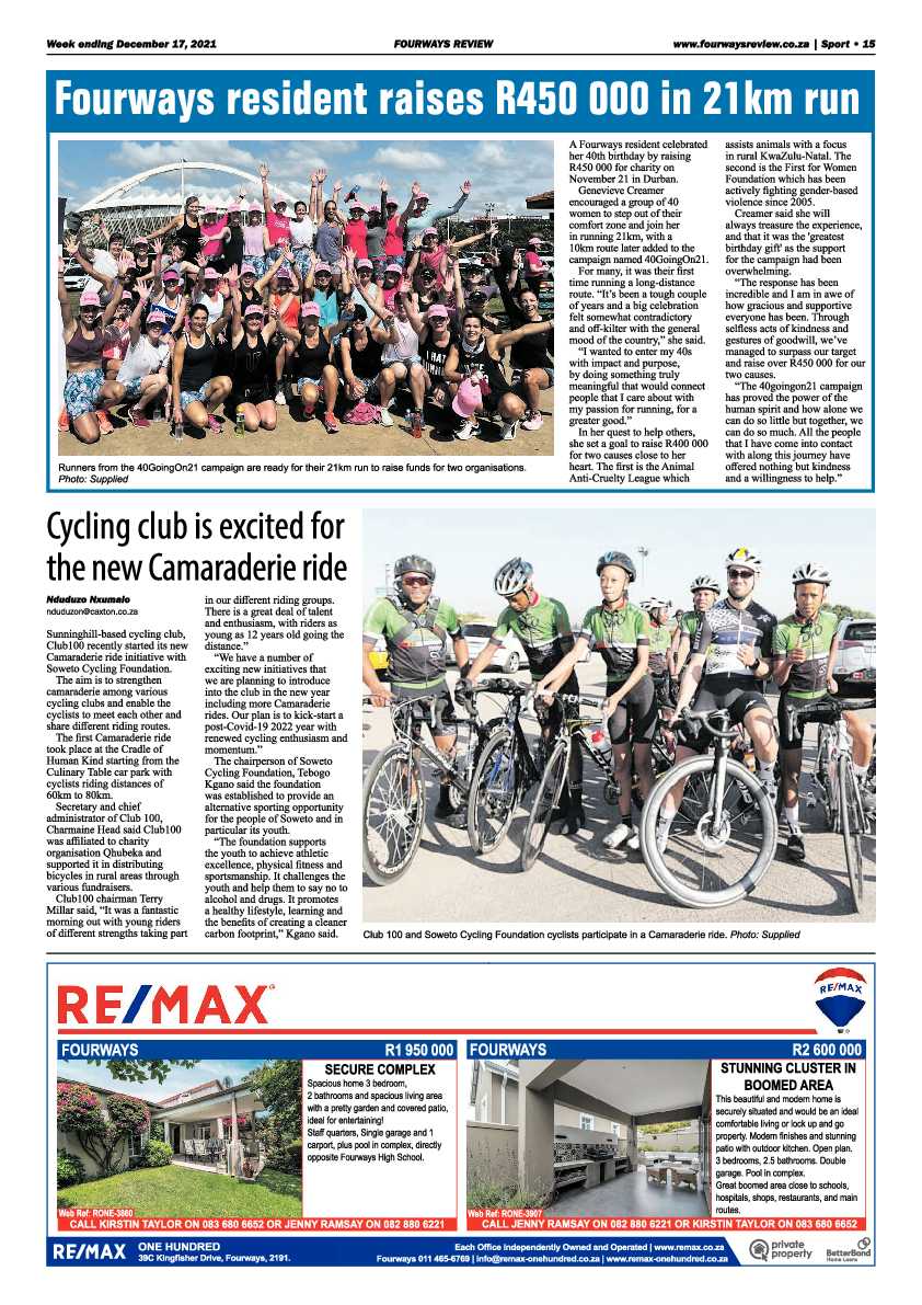 Fourways Review 17 December 2021 page 15