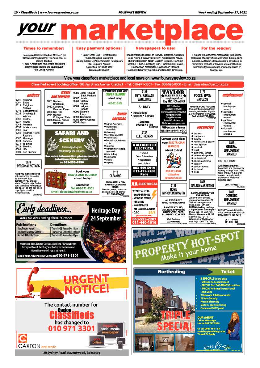 Fourways Review 17 September 2021 page 10