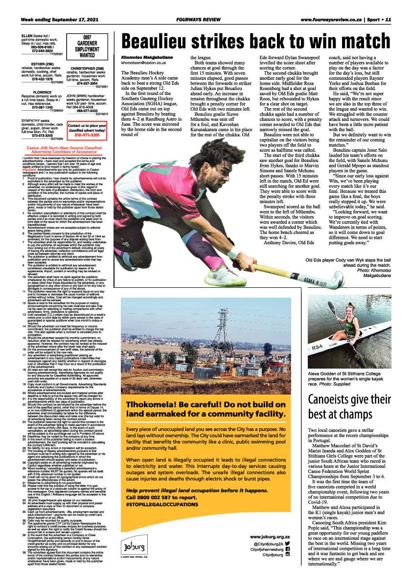 Fourways Review 17 September 2021 page 11