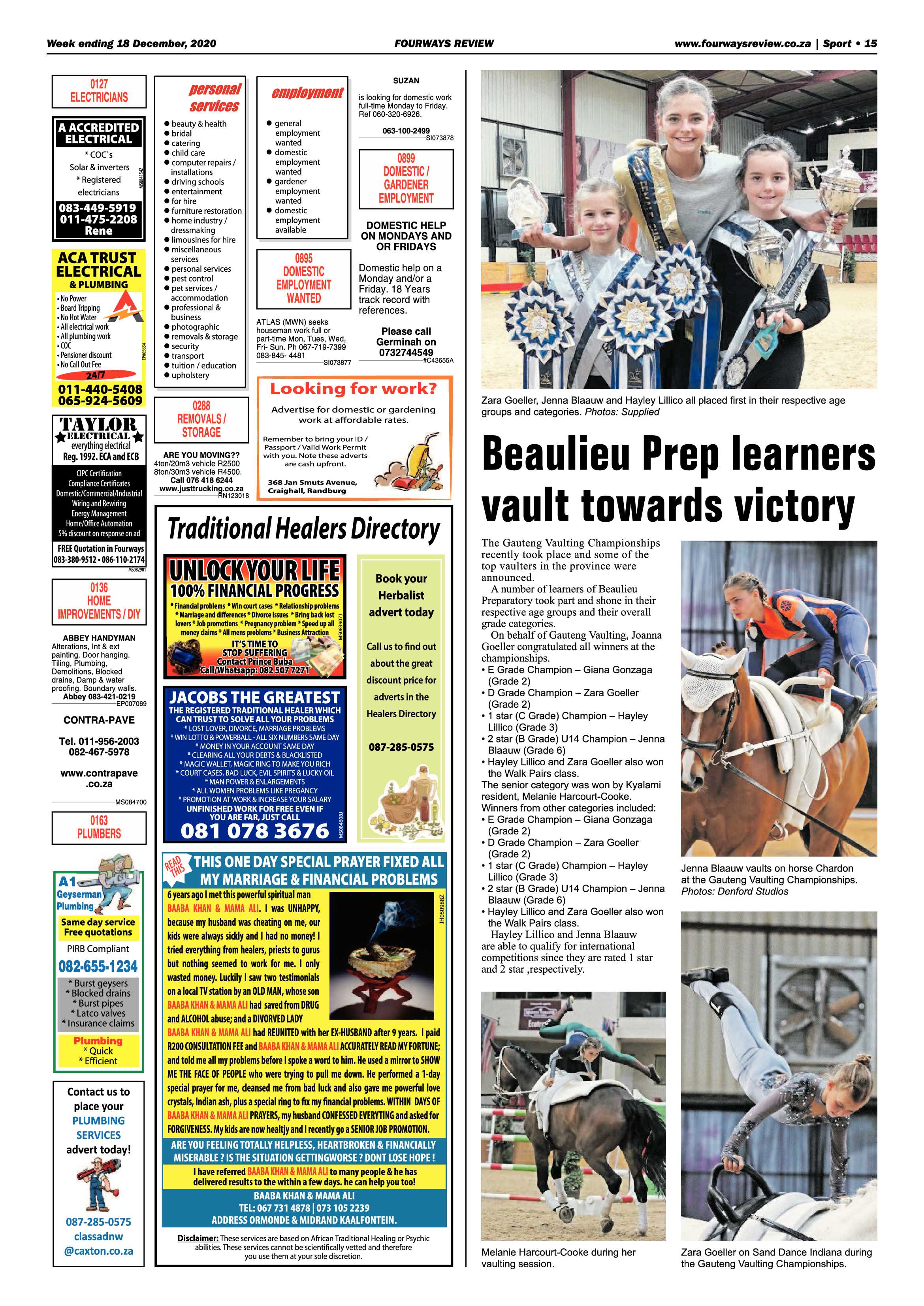 Fourways Review 18 December 2020 page 15